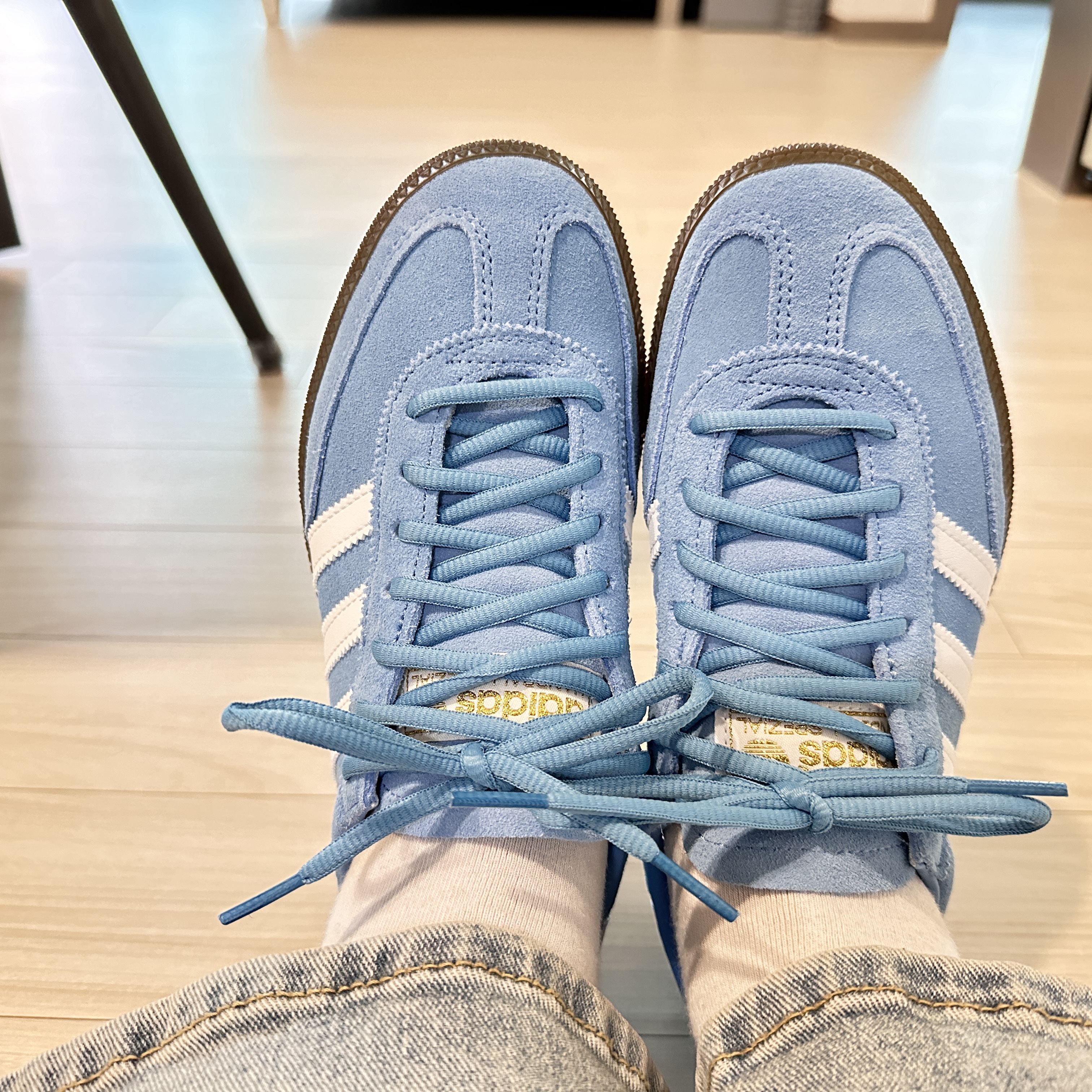 Adidas Spezial Handball Light Blue 착용 스타일