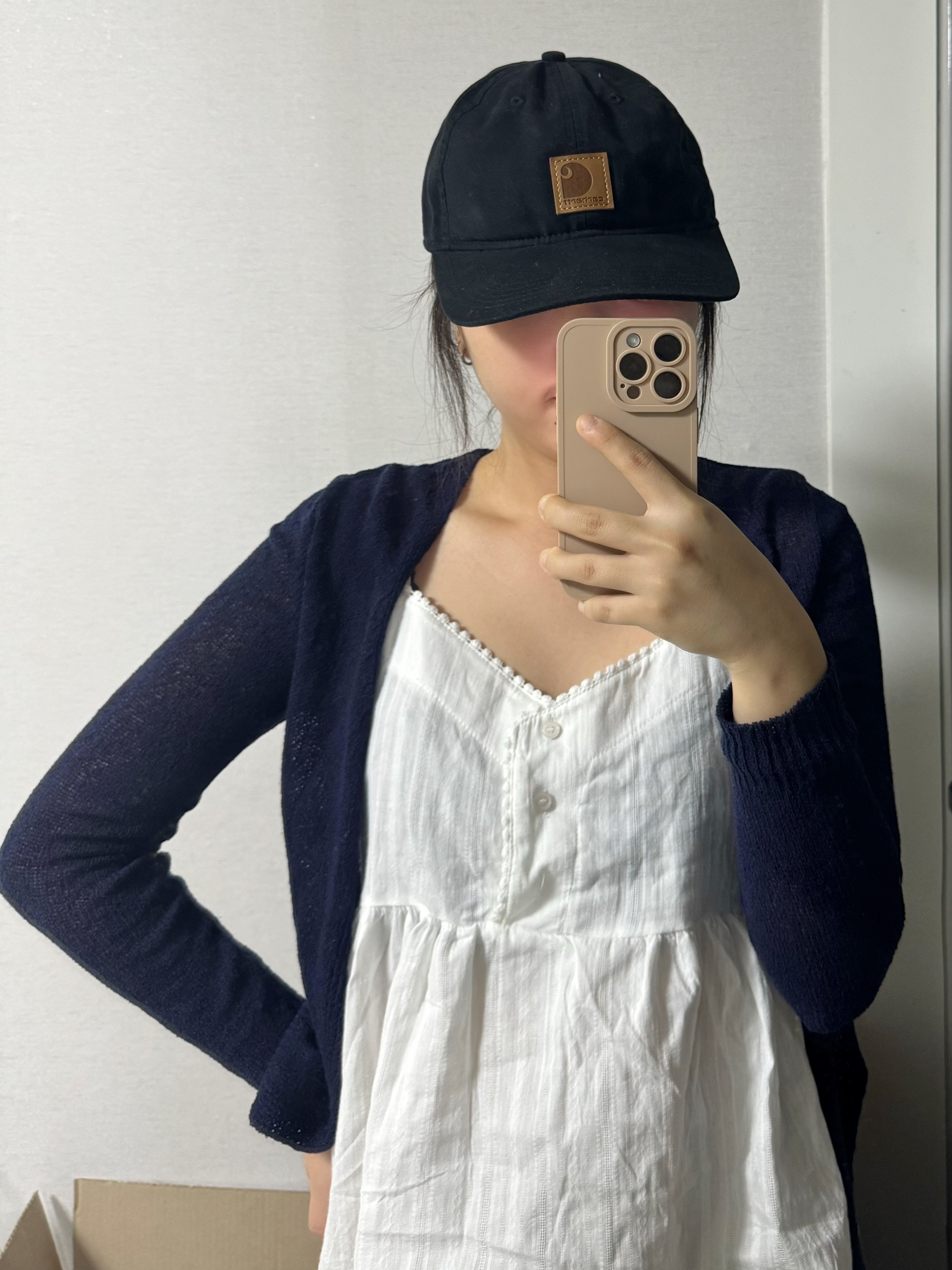 Carhartt Canvas Cap Black 착용 스타일