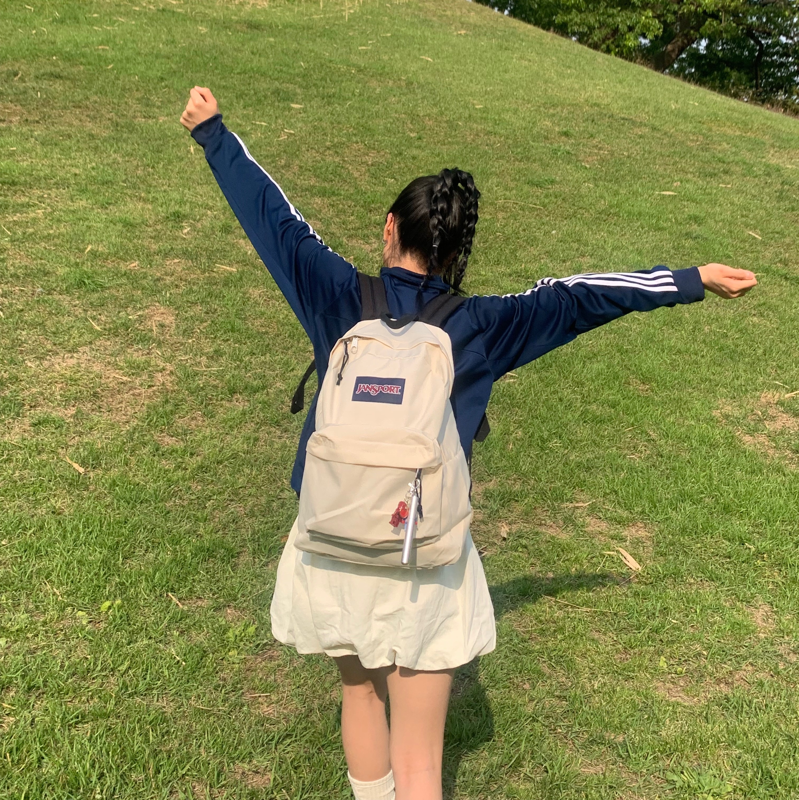 Jansport Right Pack Backpack Soft Tan, Jansport Half Pint Mini Backpack Coconut 착용 스타일 - 7