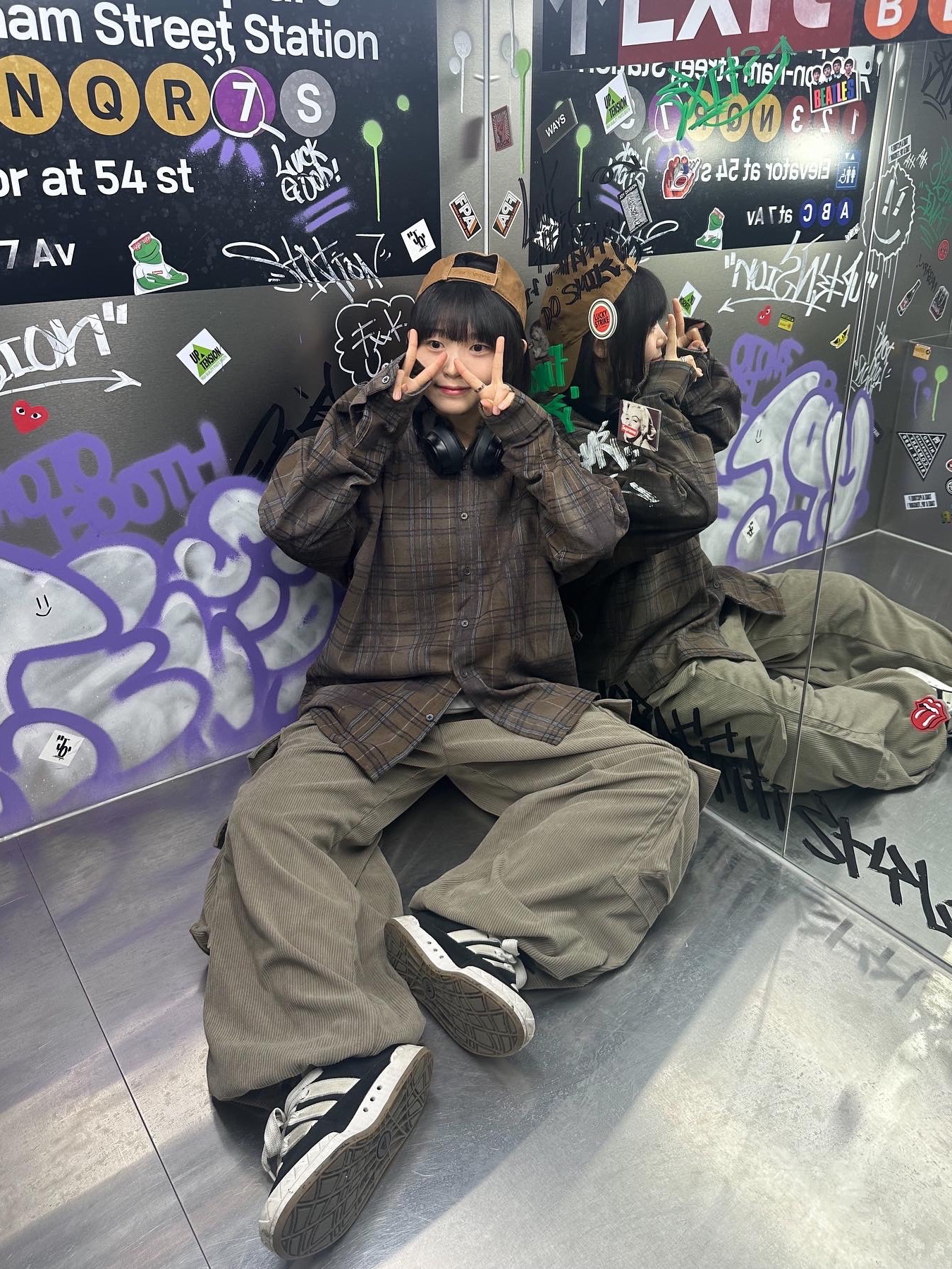 Adidas Adimatic Core Black 착용 스타일 - 2