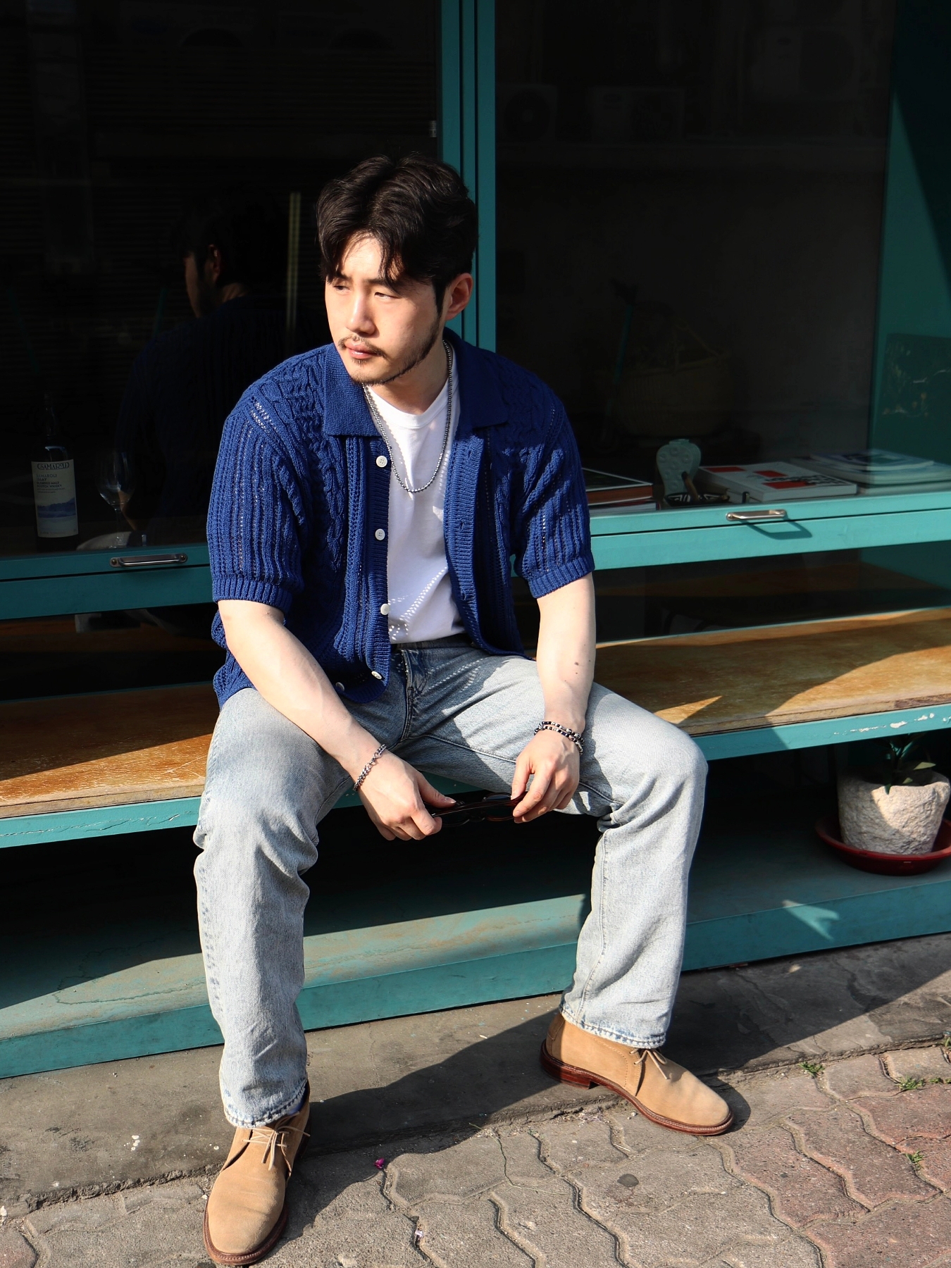 Alden 1493 Suede Unlined Chukka Boot Snuff - E 착용 스타일 - 4