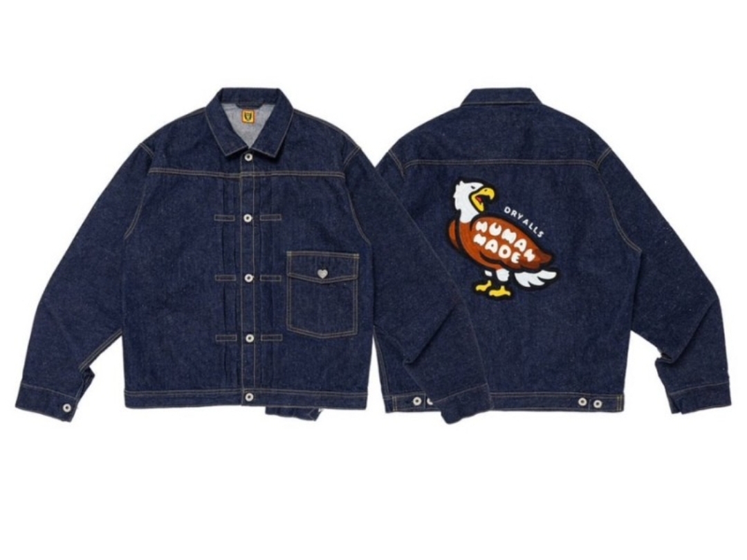 Human Made Denim Work Jacket Indigo - Fukuoka Store Exclusive 착용 스타일