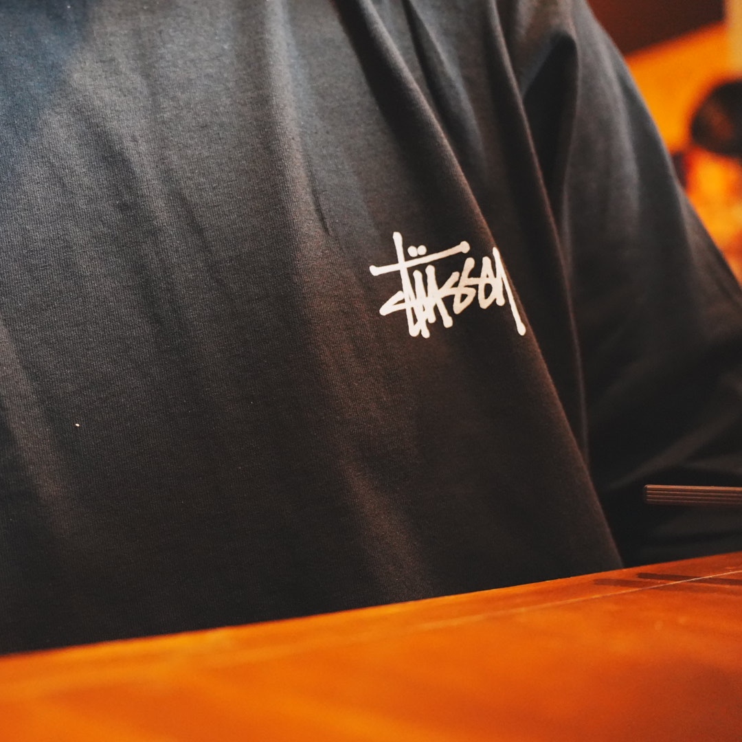Stussy Basic Stussy LS T-Shirt Black 착용 스타일 - 3