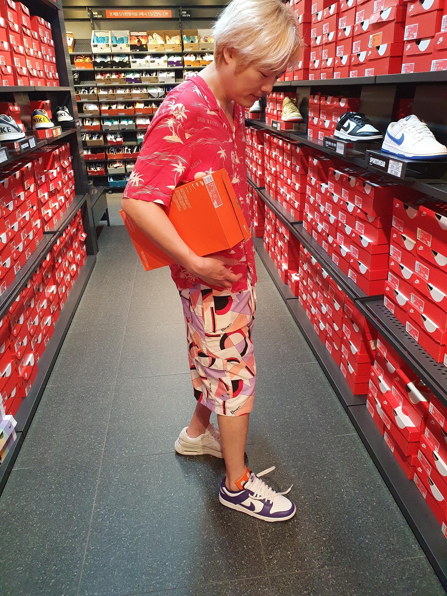 Nike Dunk Low Retro Championship Court Purple 착용 스타일 - 1