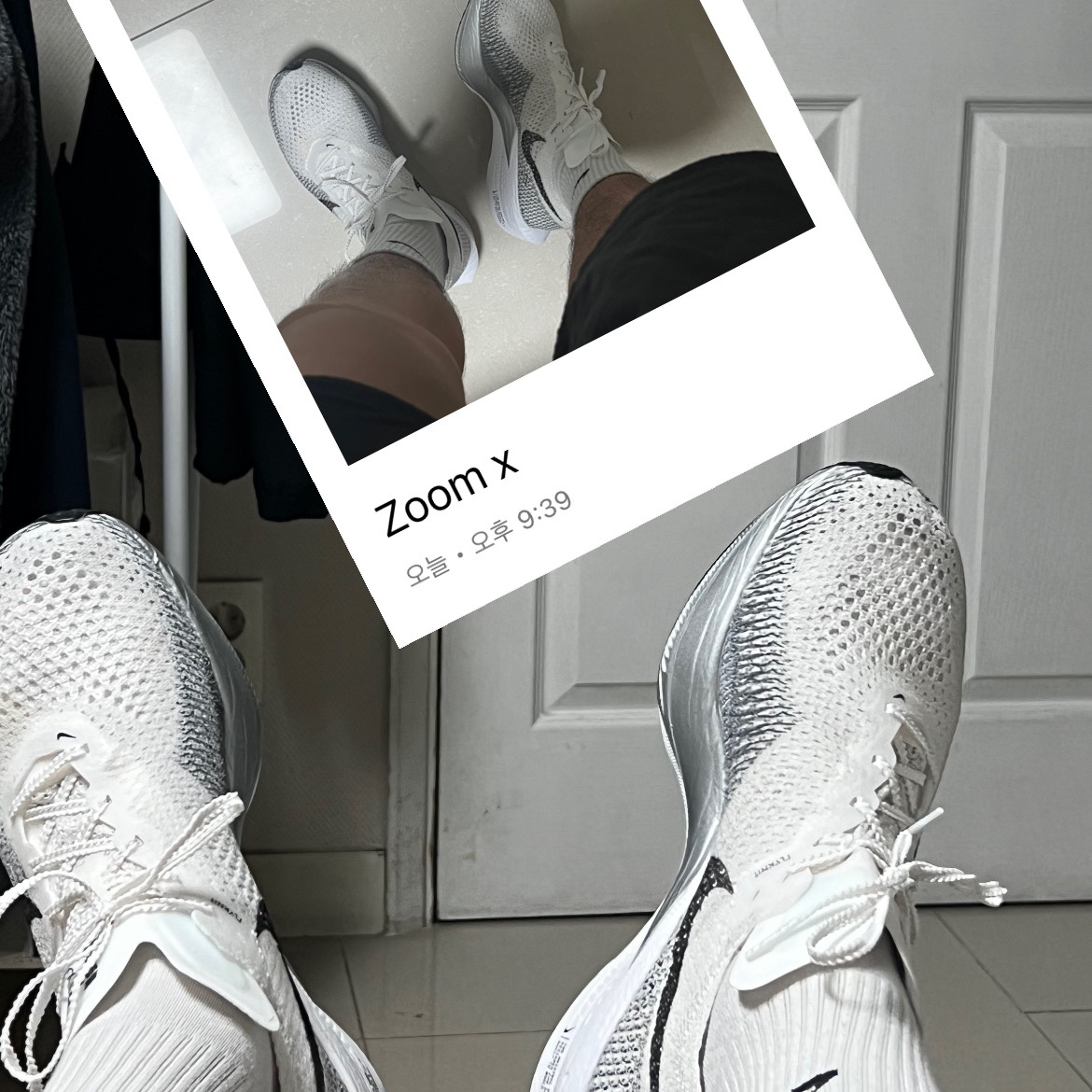 Nike ZoomX Vaporfly Next% 3 White Grey 착용 스타일