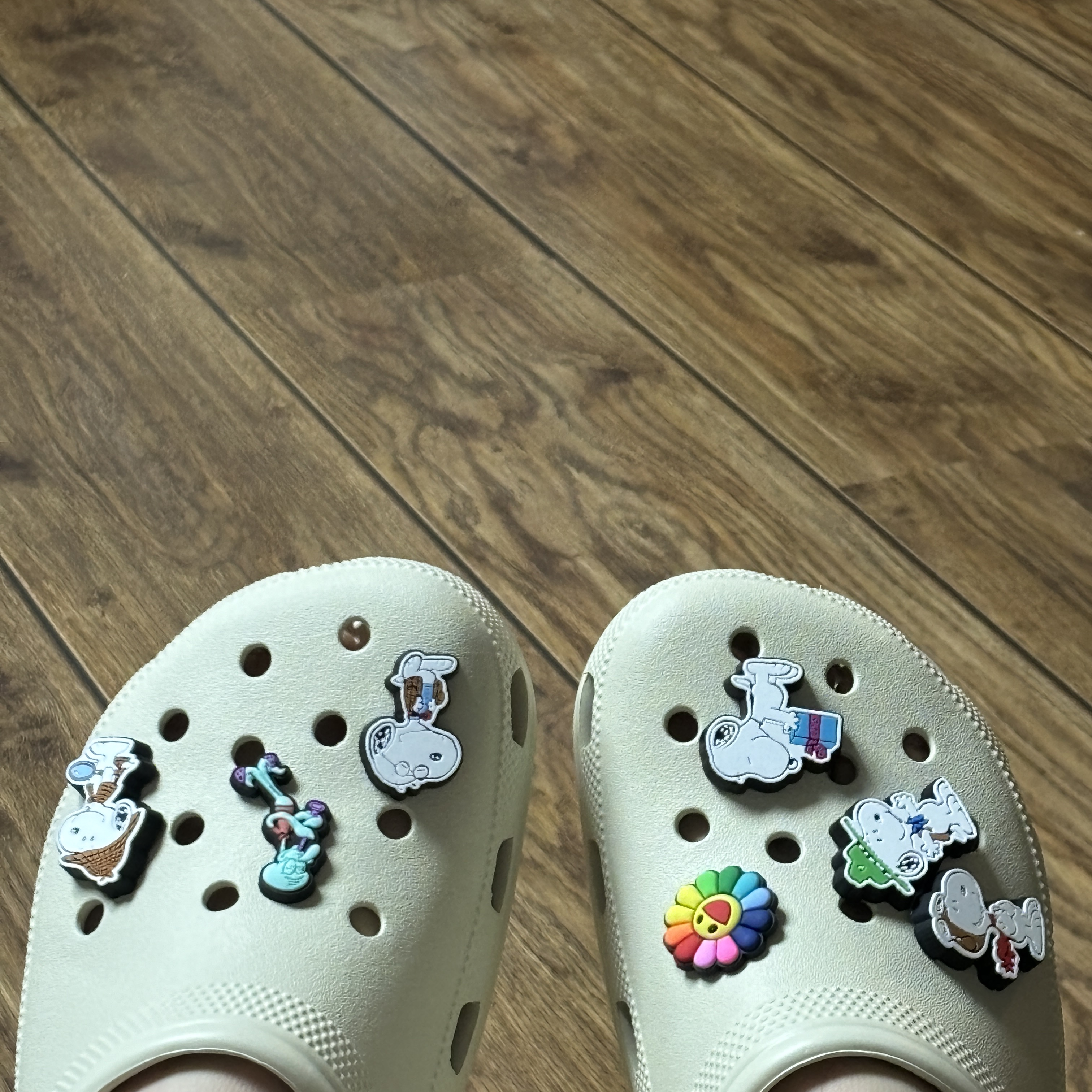 Crocs Classic Clog Bone 착용 스타일