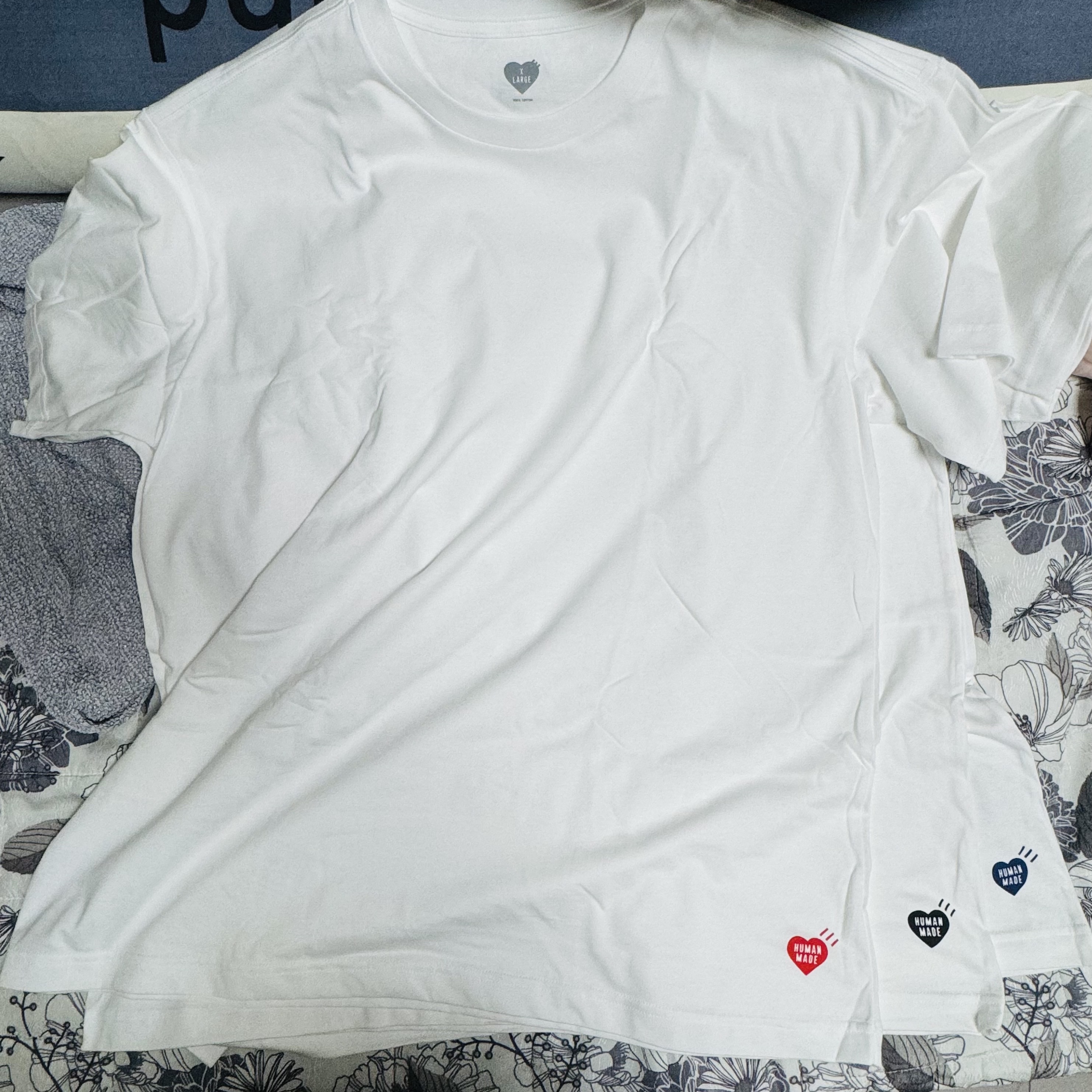 Human Made T-Shirts White (3 Pack) 착용 스타일