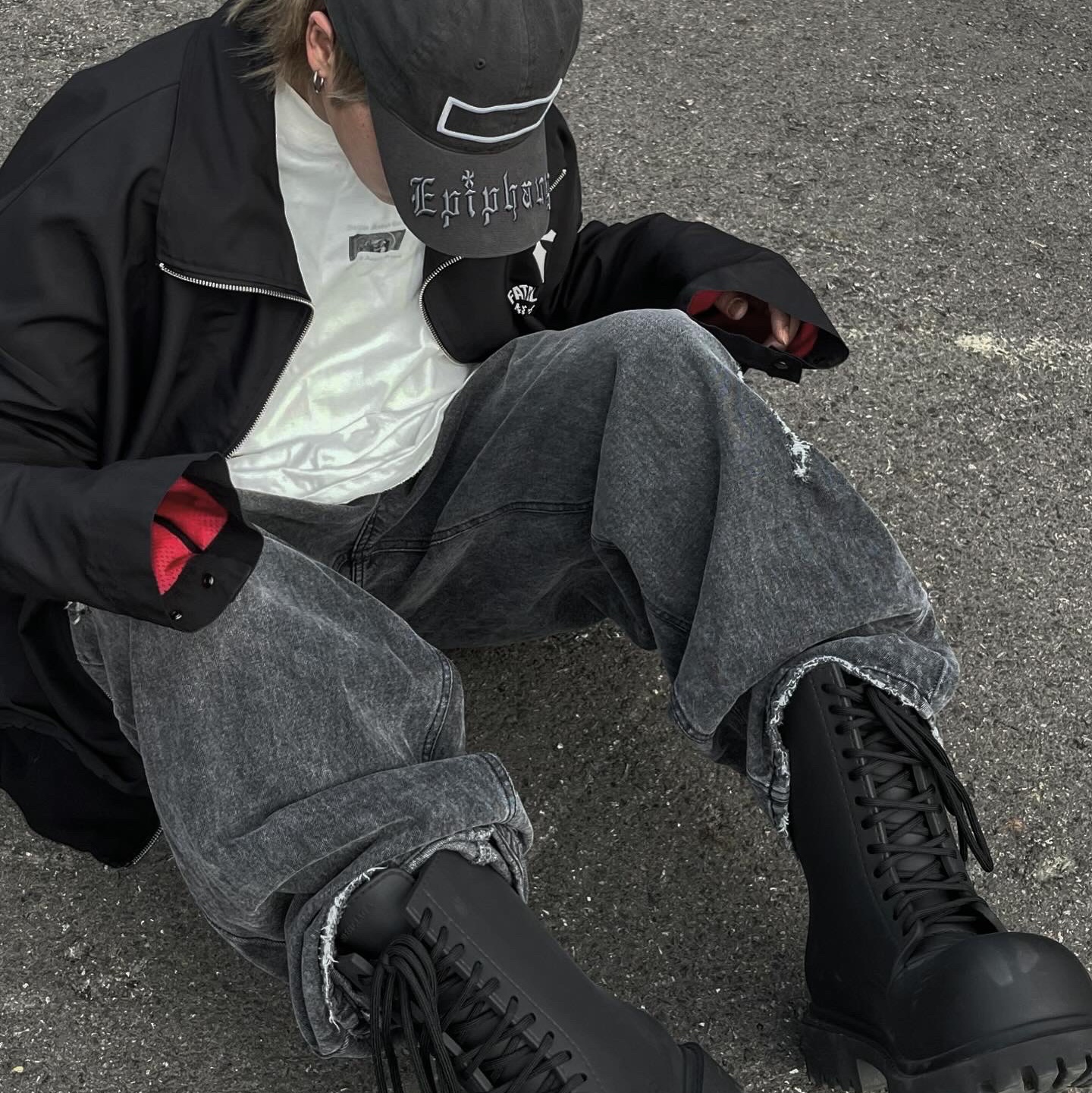 Balenciaga XL Army Boots Full Eva Black, Balenciaga Trooper Rubber Boot Black 착용 스타일 - 2
