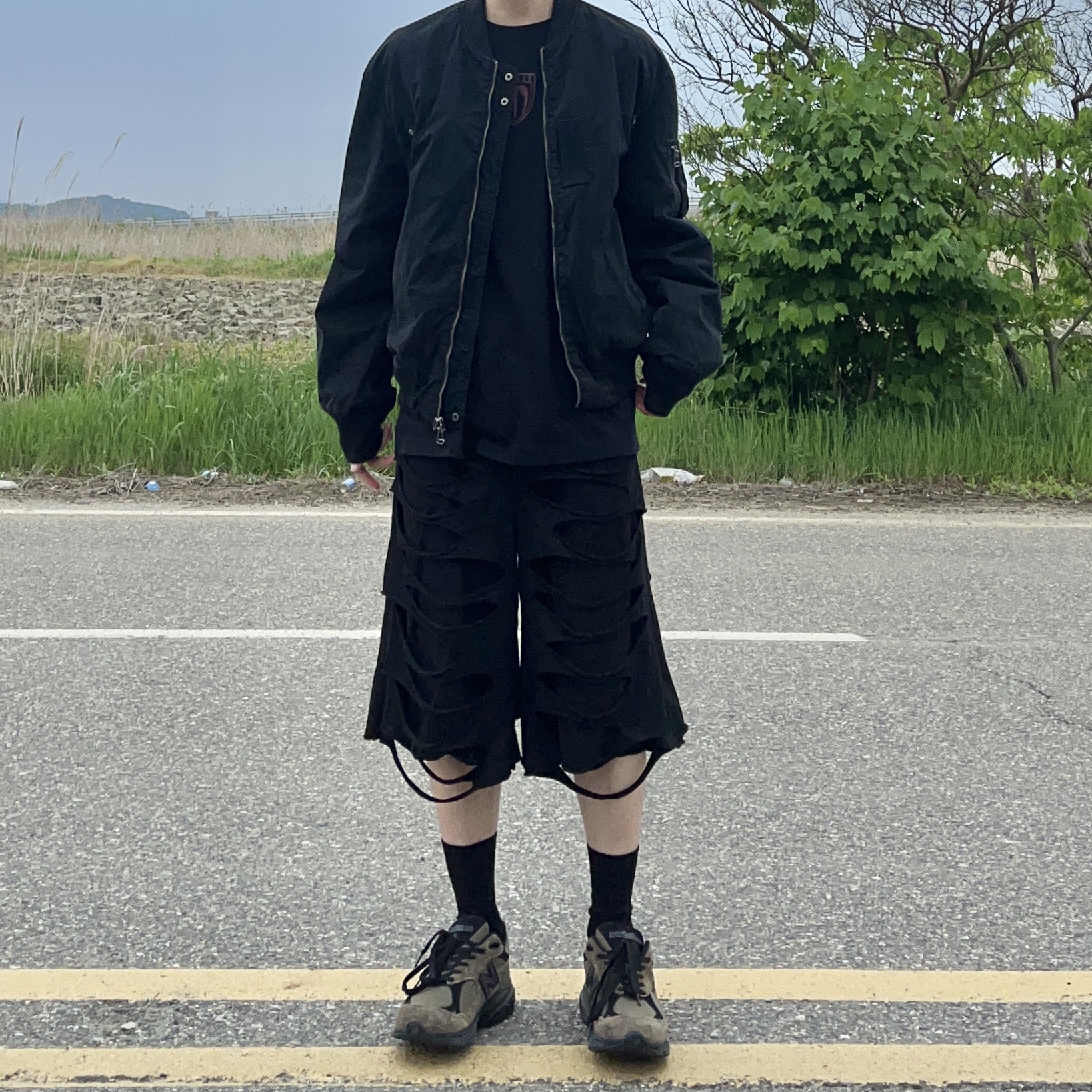 New Balance x JJJJound 990v3 Brown Black 착용 스타일 - 3