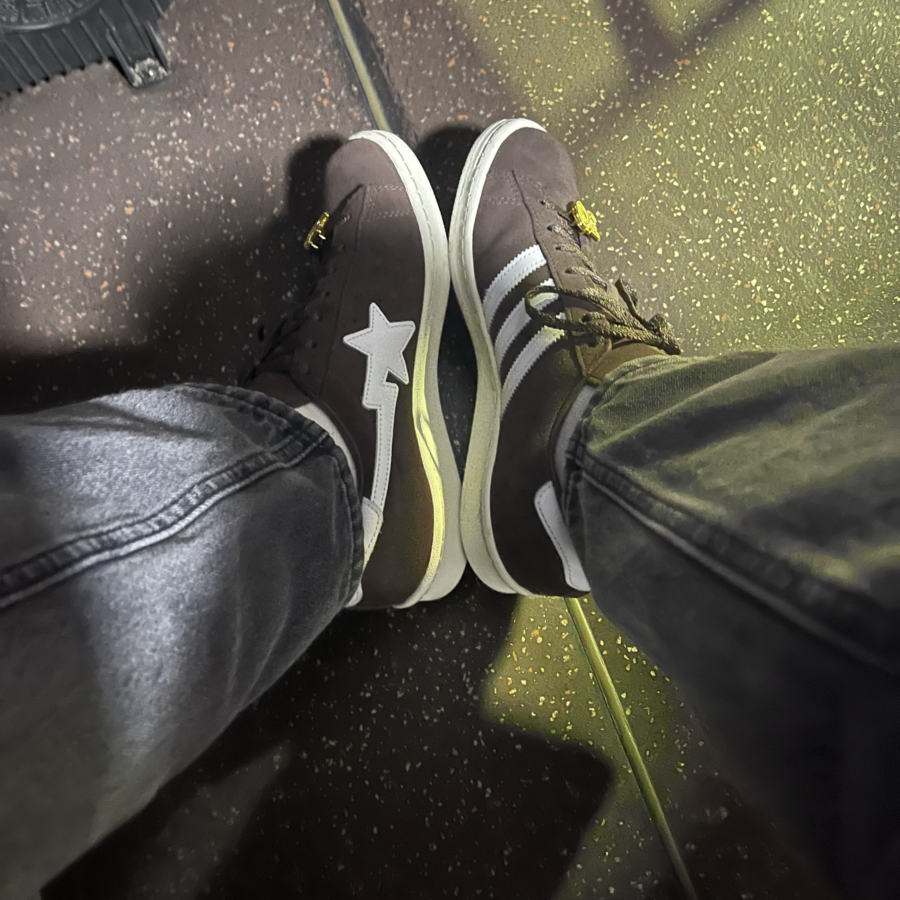 Adidas x BAPE Campus 80s Brown 착용 스타일