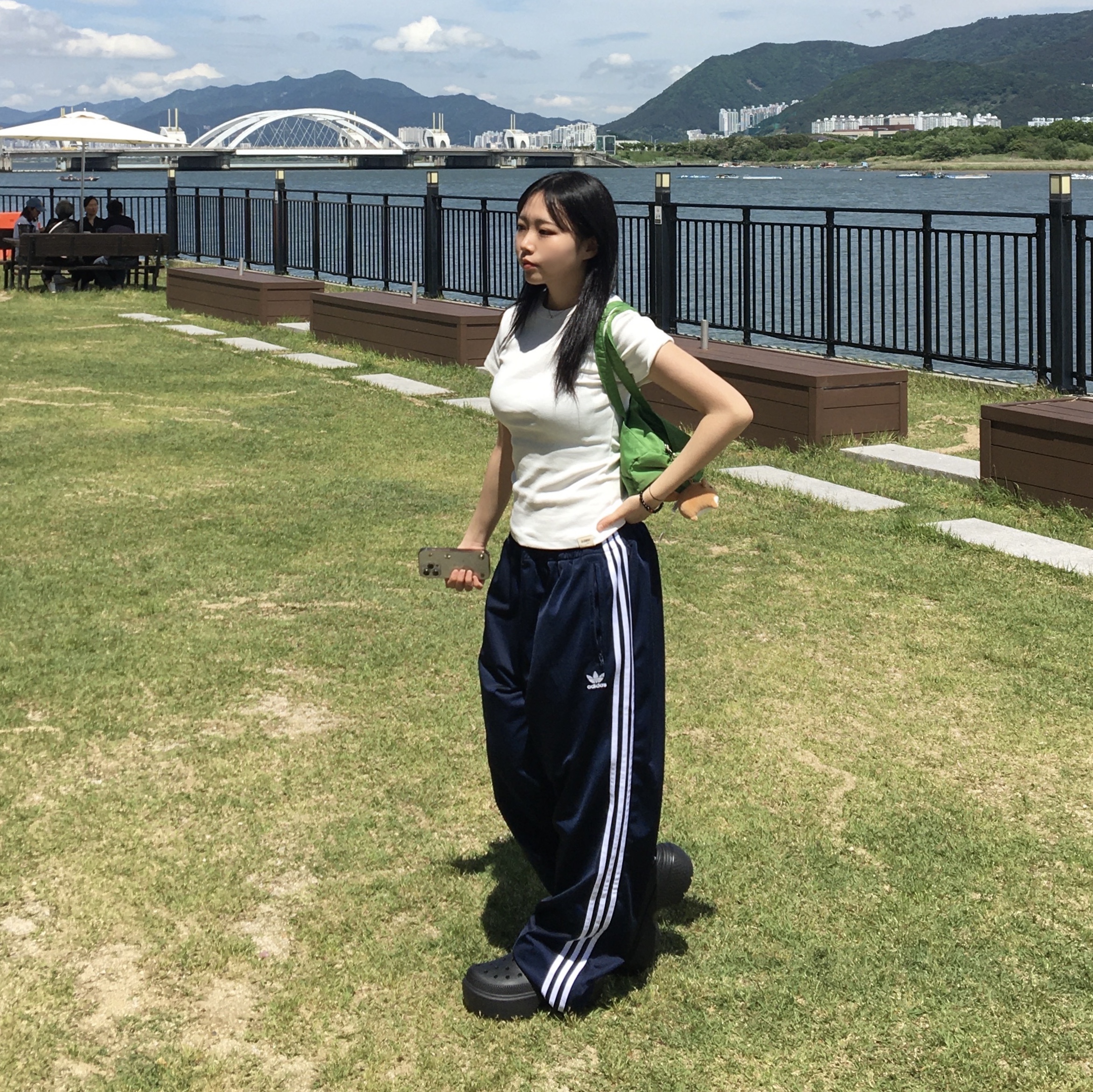Adidas Adicolor Classics Firebird Track Pants Night Indigo - KR Sizing 착용 스타일 - 1