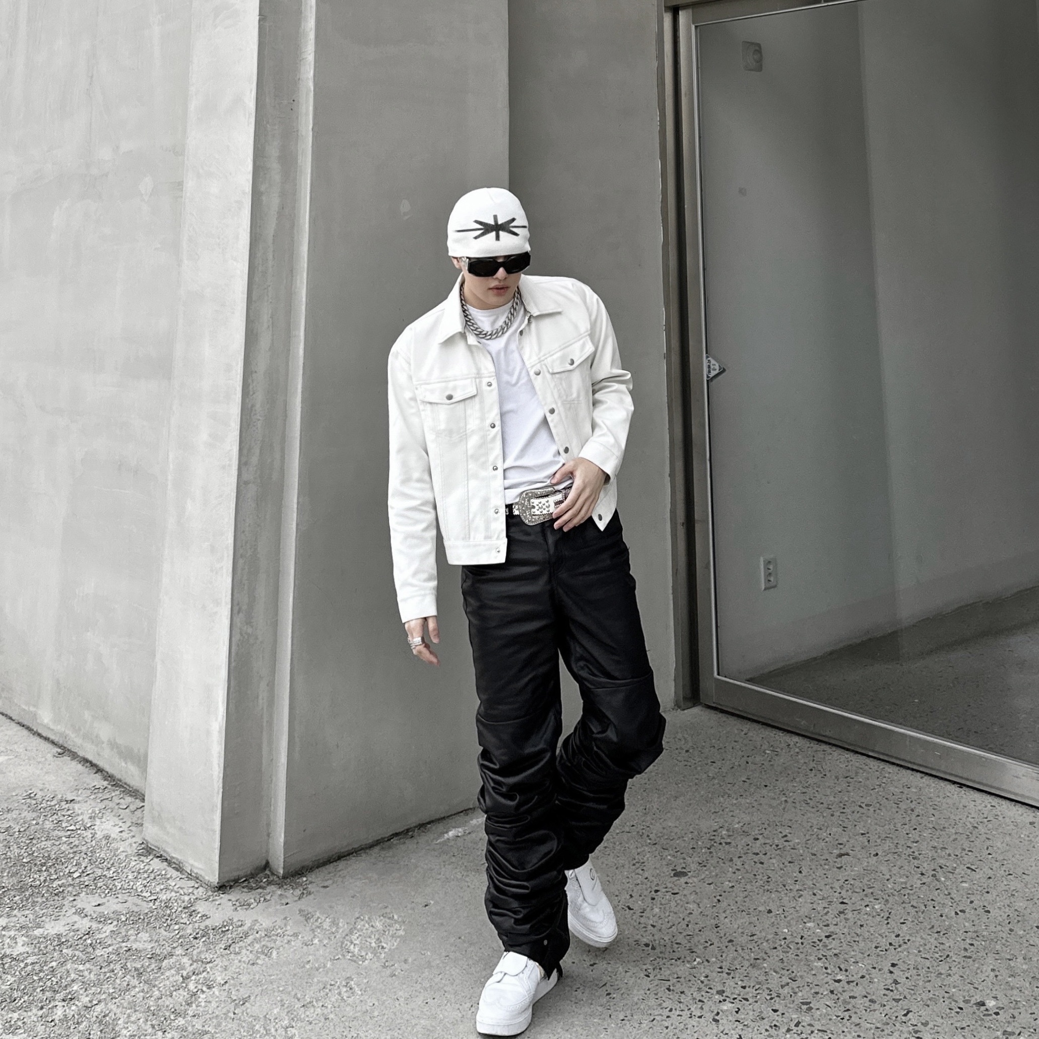 Nike x Peaceminusone Kwondo1 White 착용 스타일 - 1