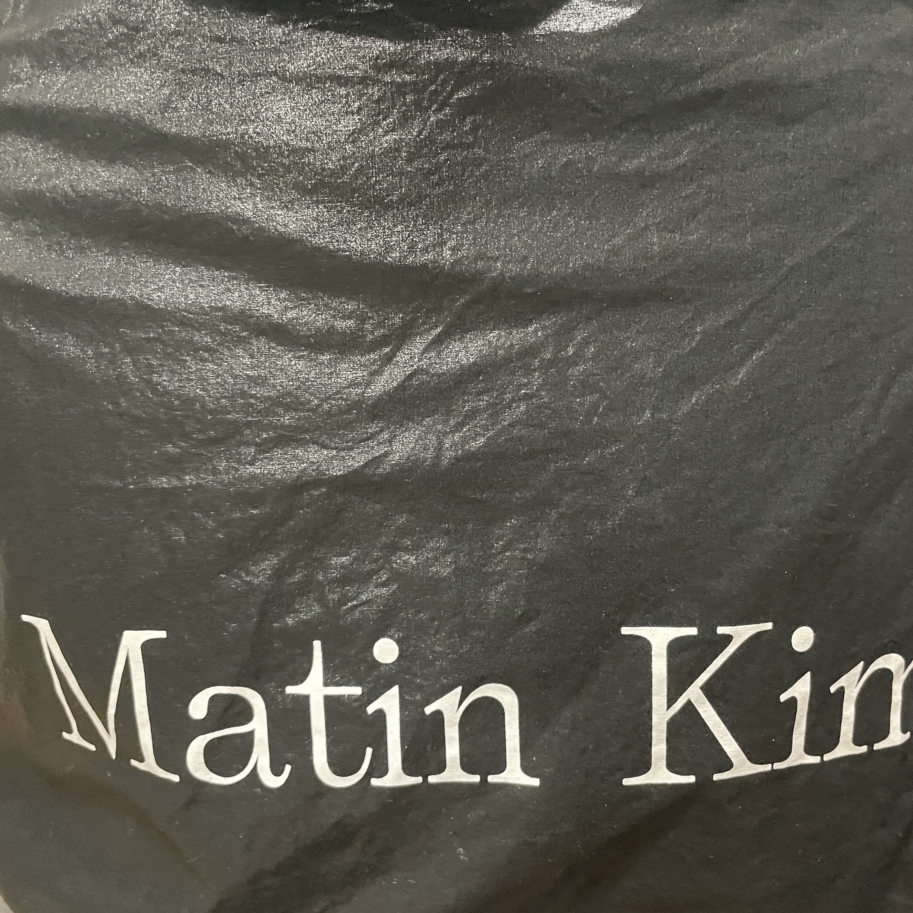 (W) Matin Kim Matin Crop Hoody Coating Jumper Black 착용 스타일 - 3