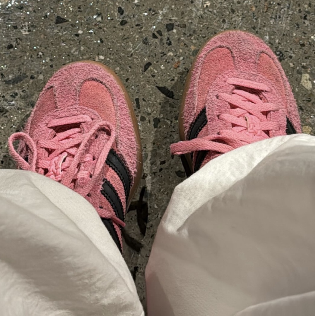 (W) Adidas Gazelle Indoor Bliss Pink 착용 스타일 - 3