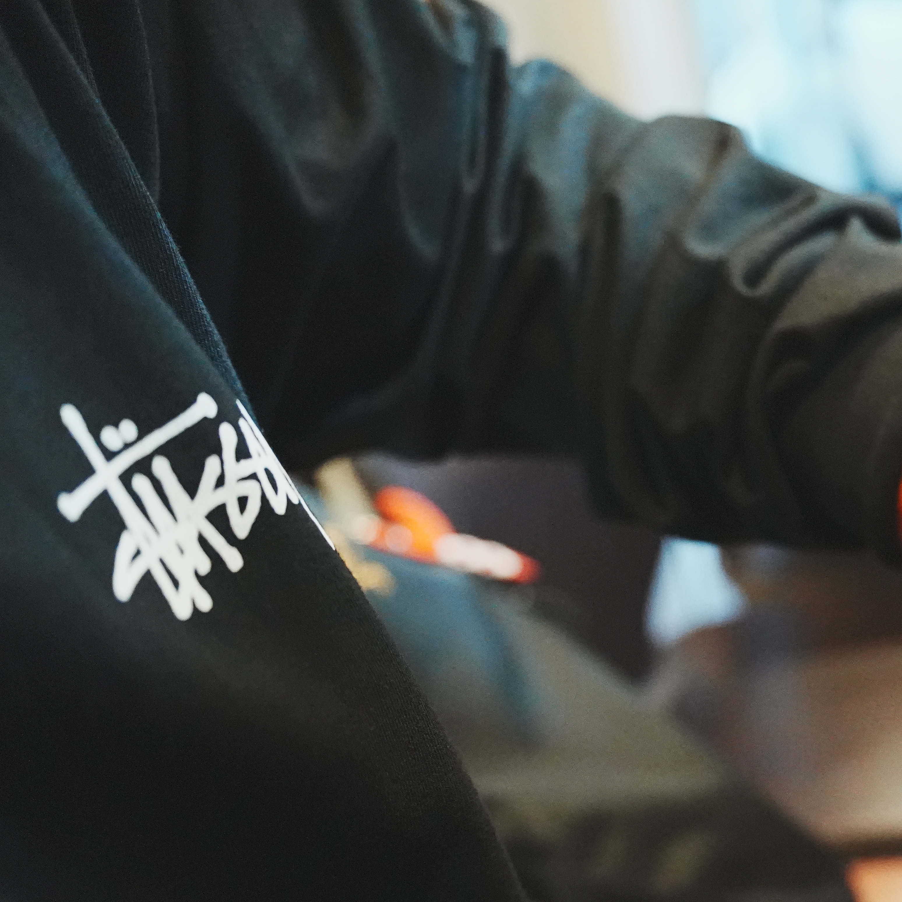 Stussy Basic Stussy LS T-Shirt Black 착용 스타일 - 2
