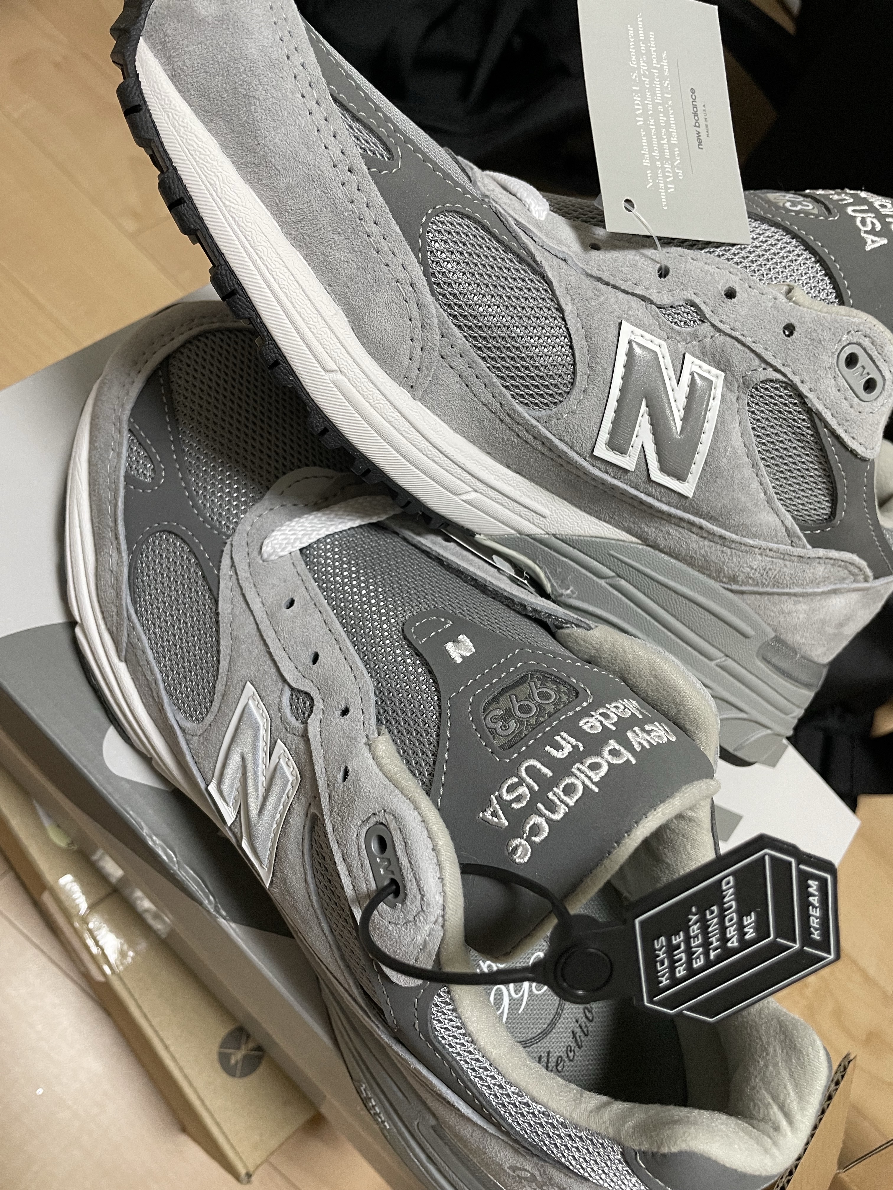 New Balance 993 Made in USA Grey - D Standard 착용 스타일