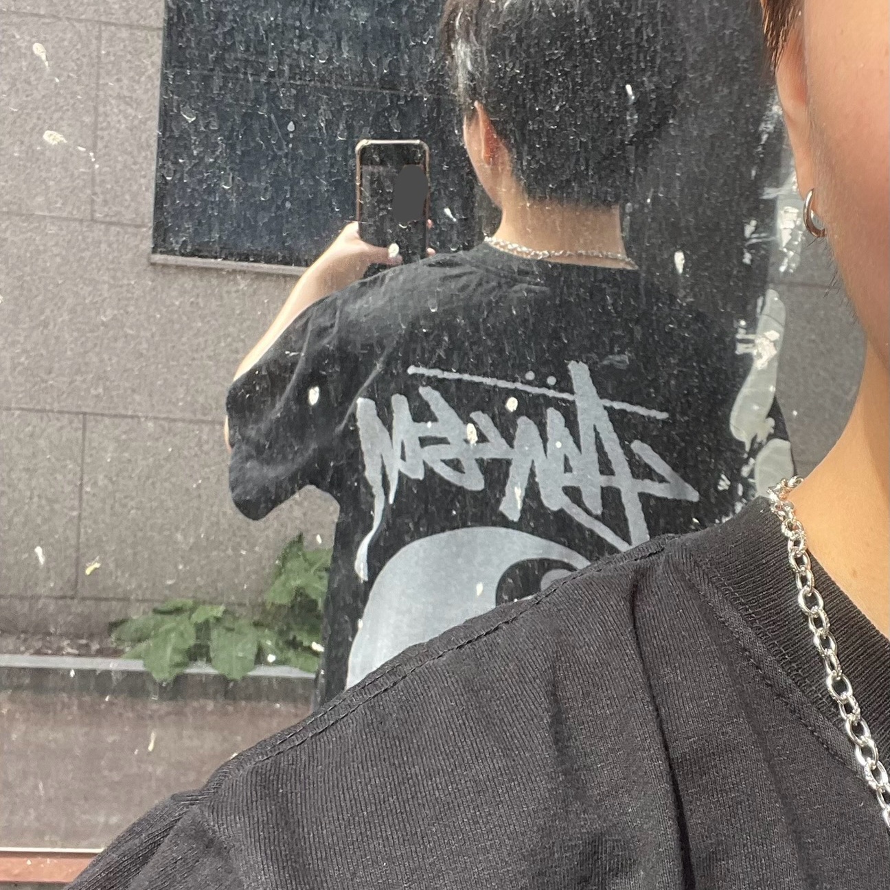 Stussy 8 Ball Pigment Dyed T-Shirt Black 착용 스타일