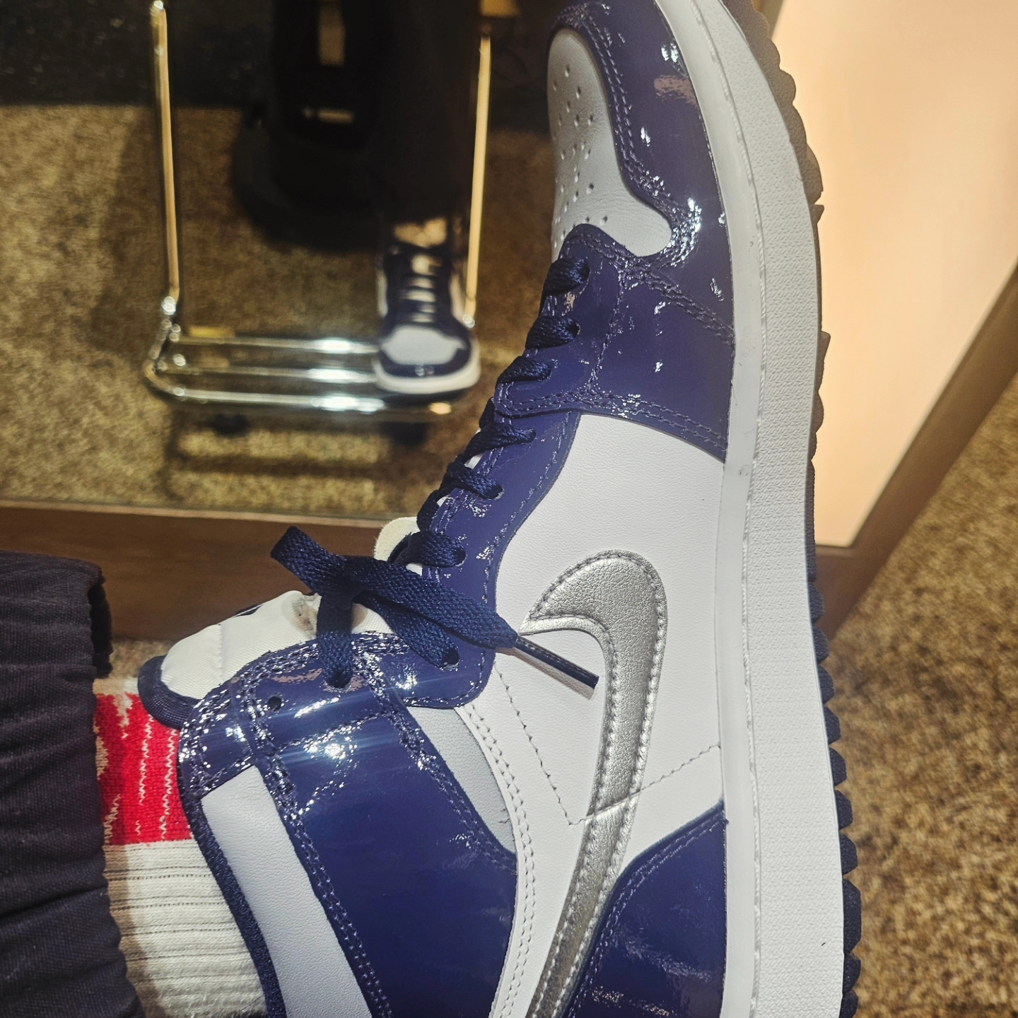 Jordan 1 High Golf Midnight Navy 착용 스타일