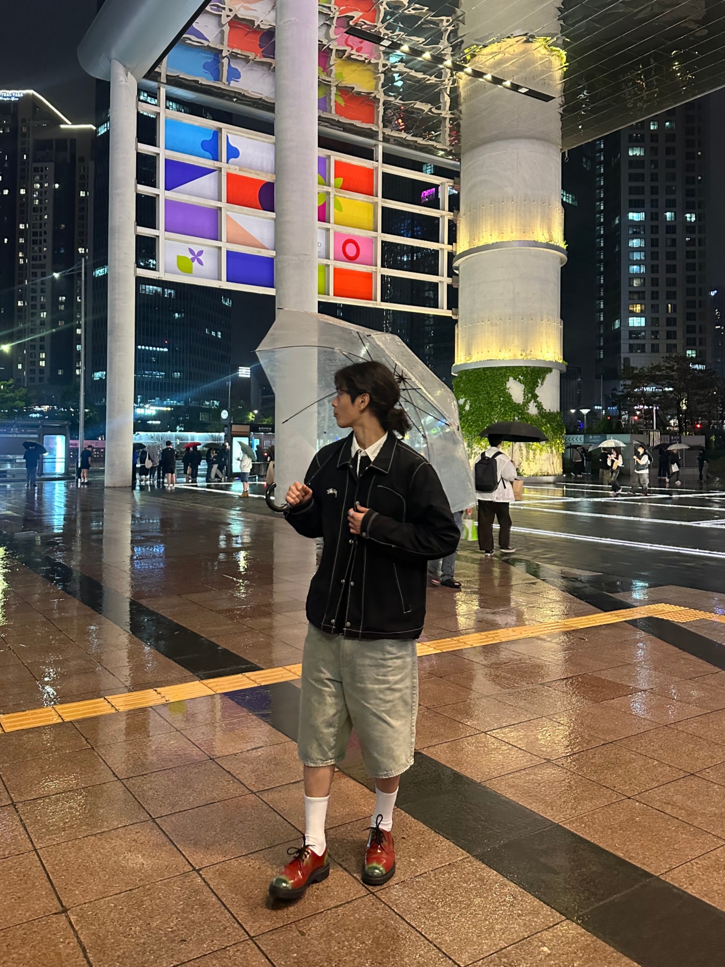 Dr. Martens x Supreme 1461 Multi, Supreme Baggy Denim Short Washed Indigo - 24SS 착용 스타일 - 3