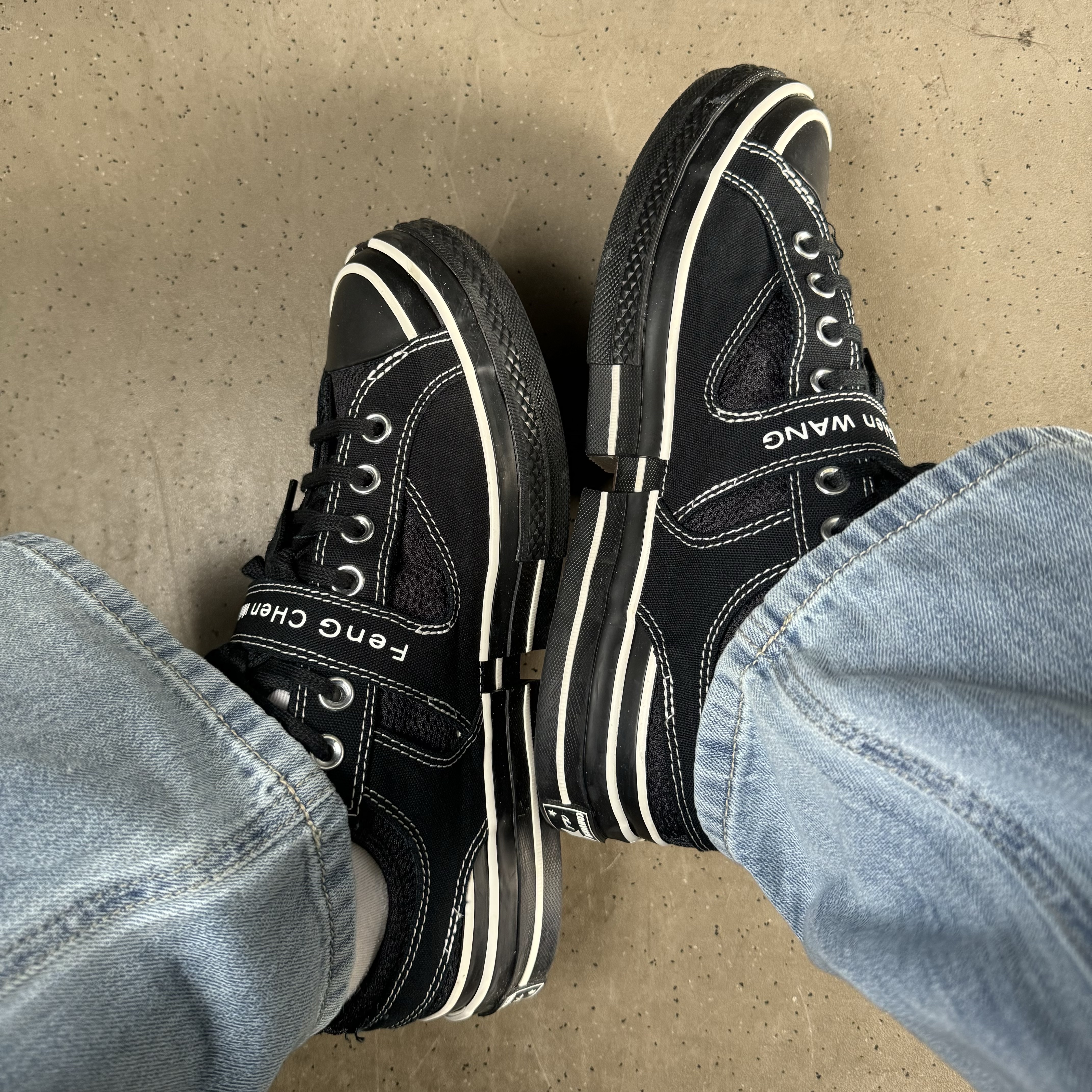Converse x Feng Chen Wang Chuck 70 Ox 2-in-1 Black 착용 스타일