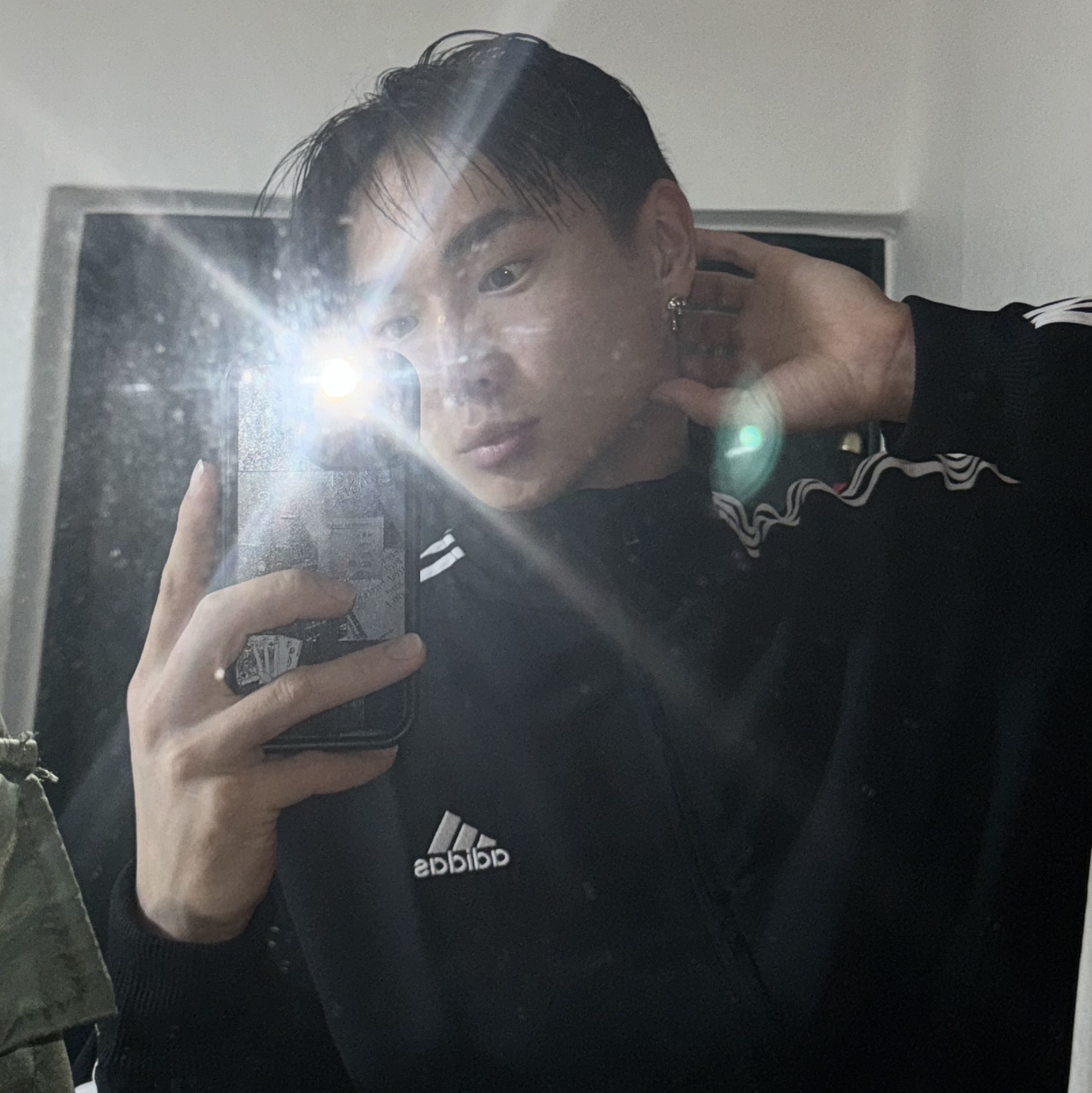 Adidas 3-Stripes Woven Track Suit Black - KR Sizing 착용 스타일