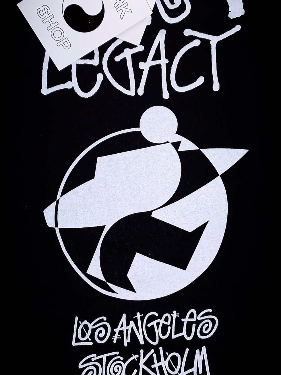 Stussy x Our Legacy Surfman 2 Pigment Dyed T-Shirt Black 착용 스타일