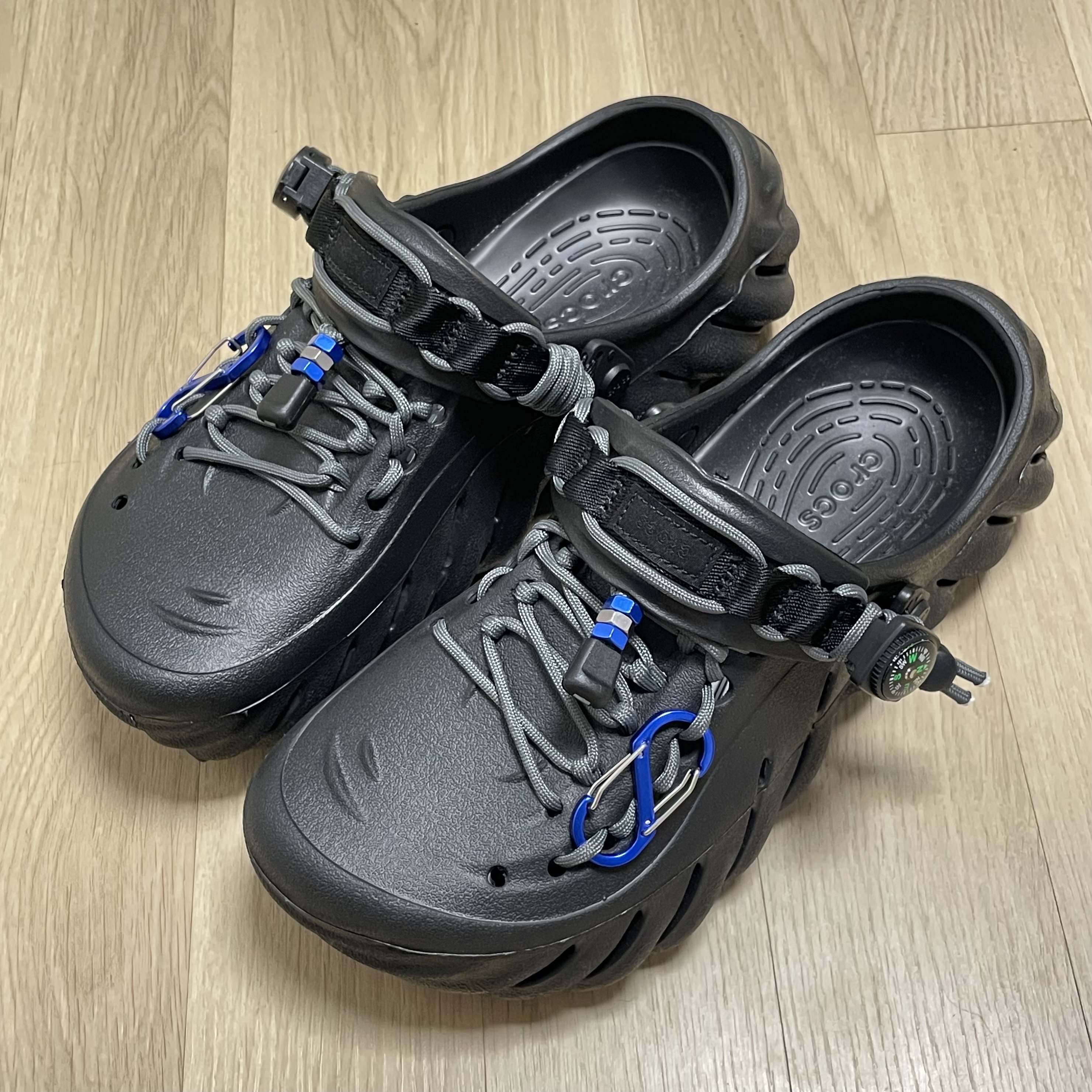 Crocs Echo Clog Black 착용 스타일