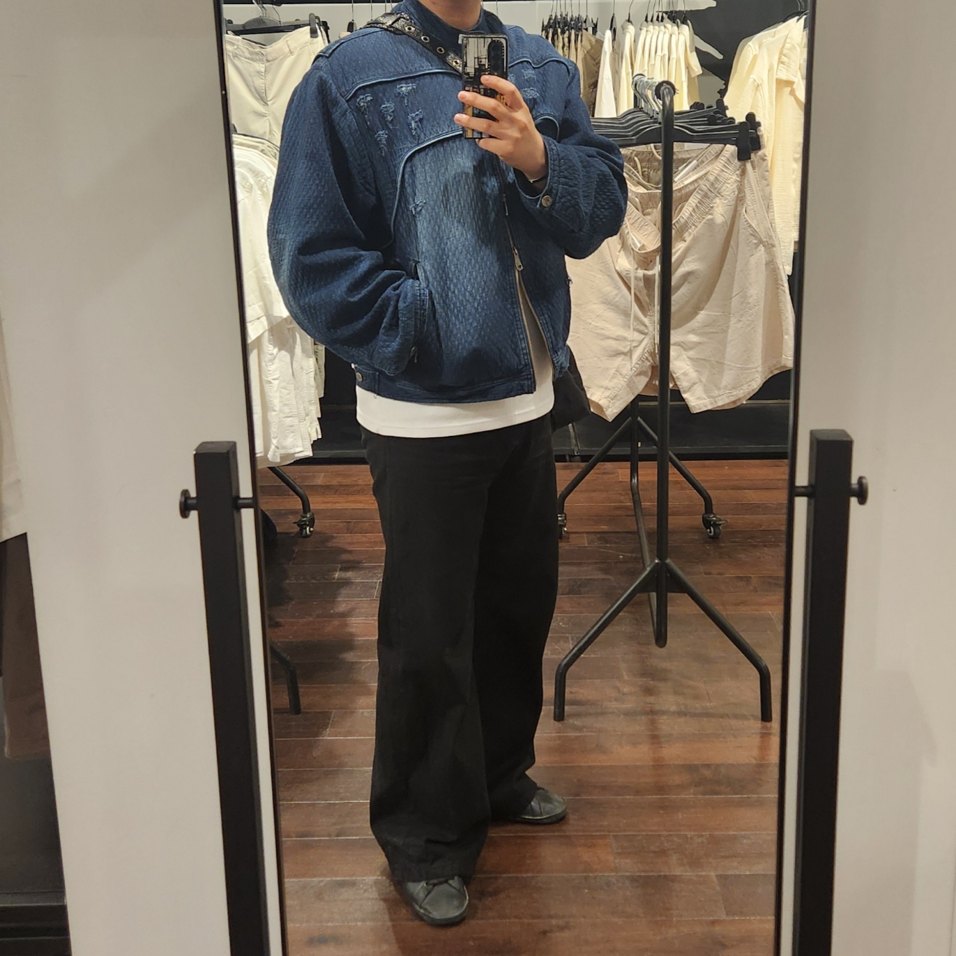 Ader Error Pelter Jacket Blue 착용 스타일