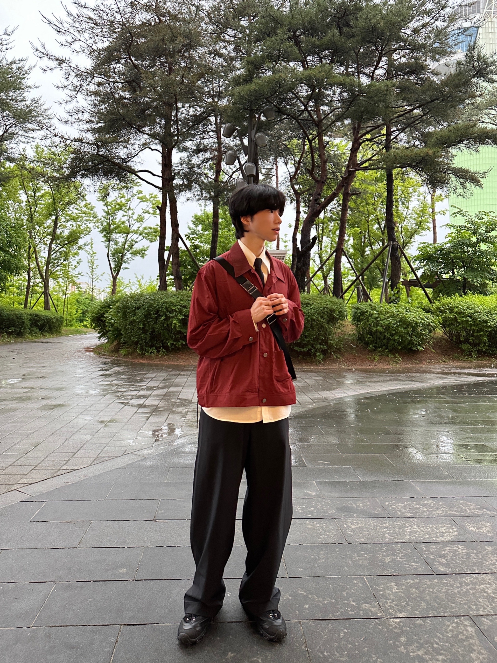 Nonnod Flexible Pants Black, Our Legacy Gabe Stealth Black Leather 착용 스타일 - 4