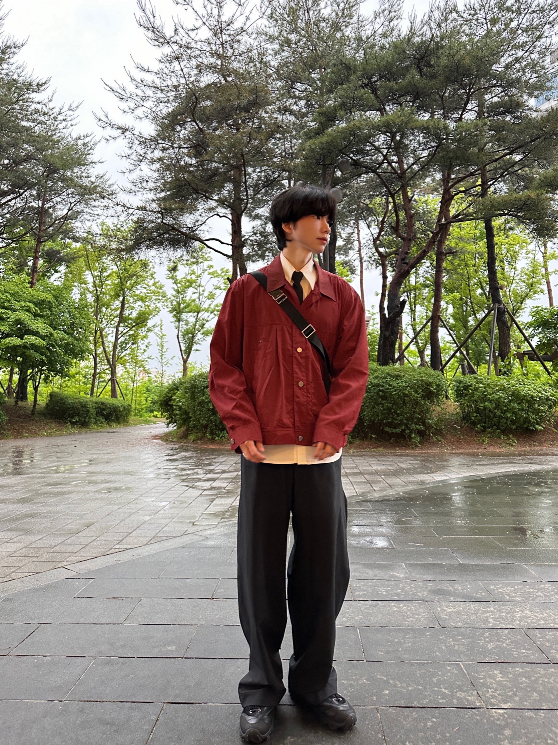 Nonnod Flexible Pants Black, Our Legacy Gabe Stealth Black Leather 착용 스타일 - 2