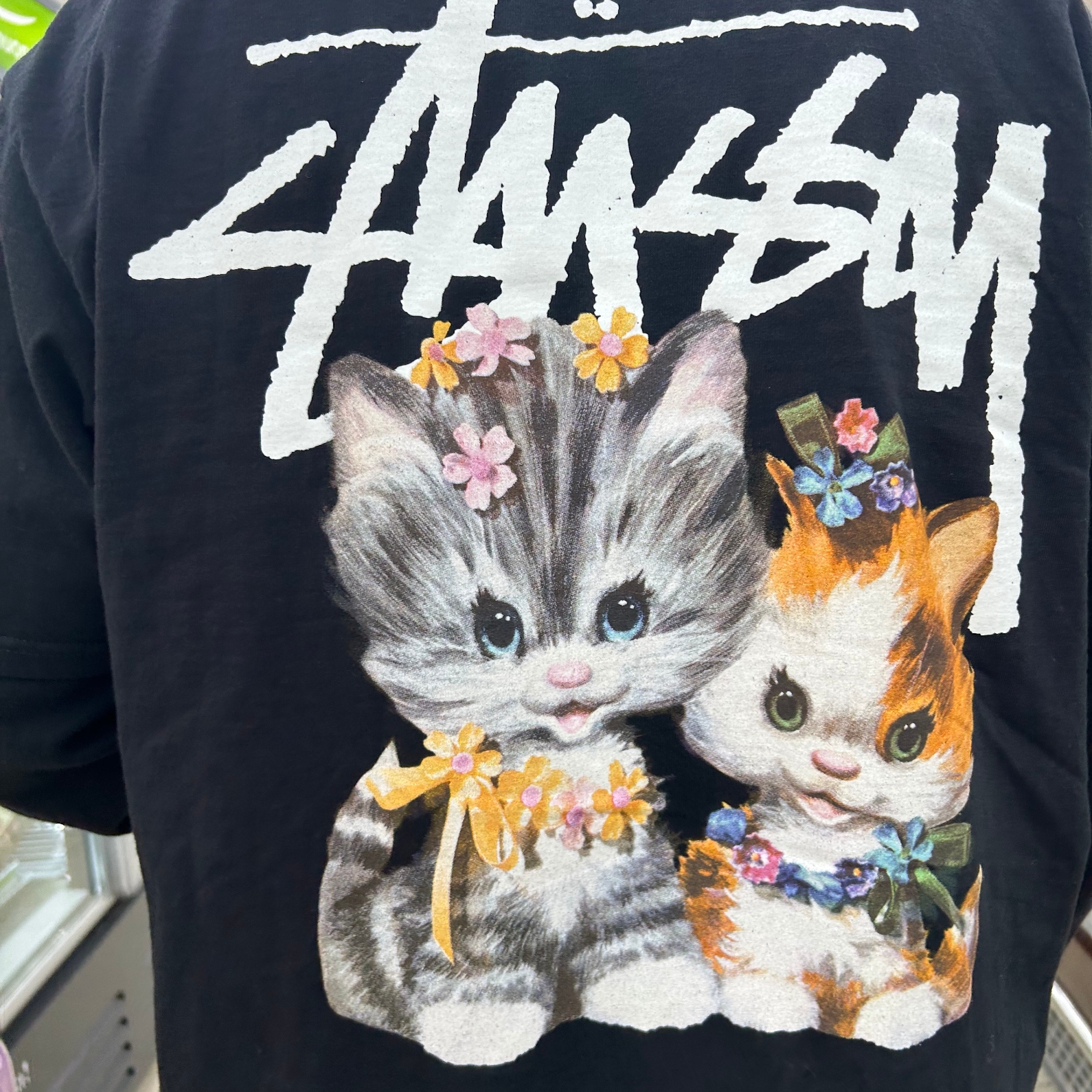 Stussy Kittens T-Shirt Black 착용 스타일