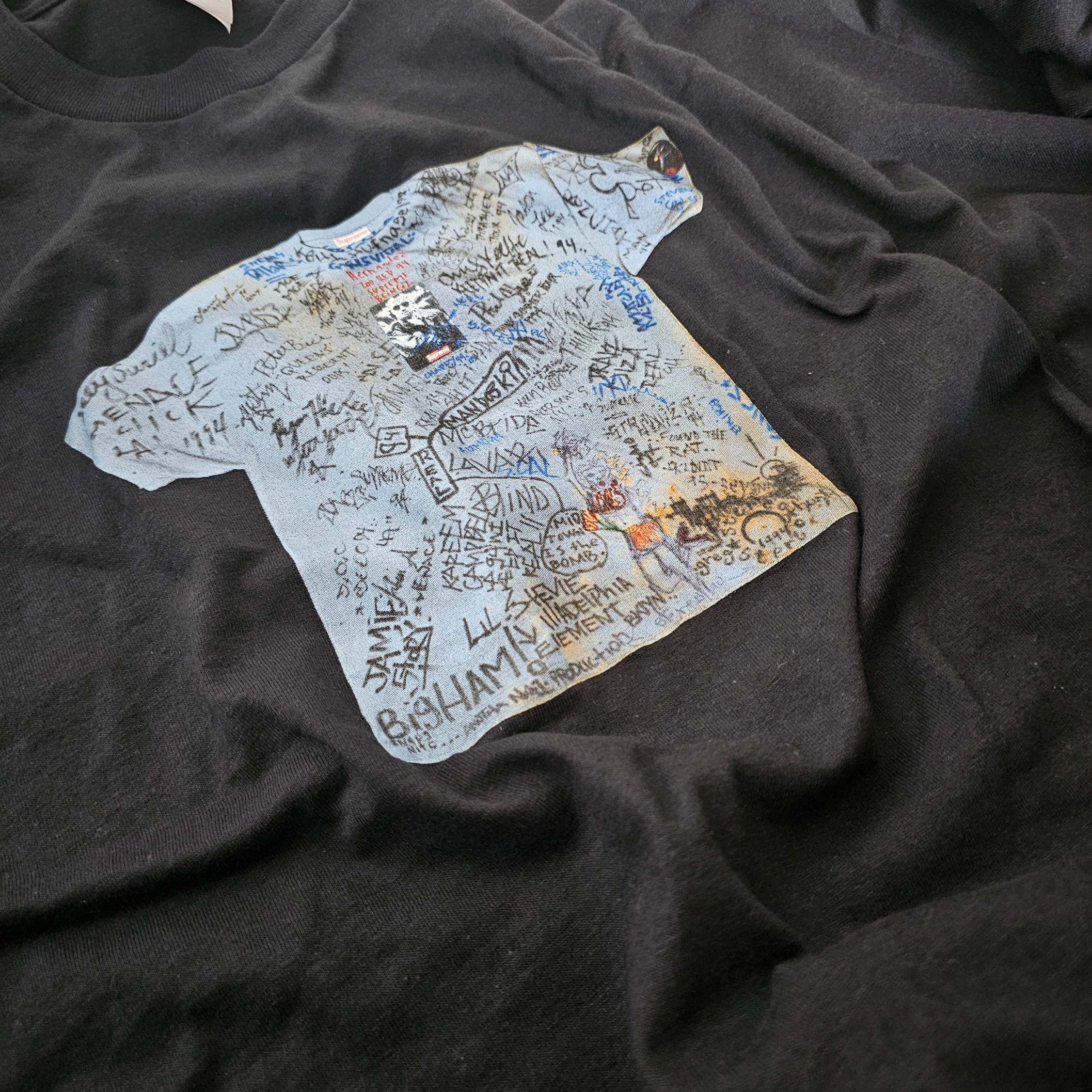 Supreme First T-Shirt Black - 24SS 착용 스타일