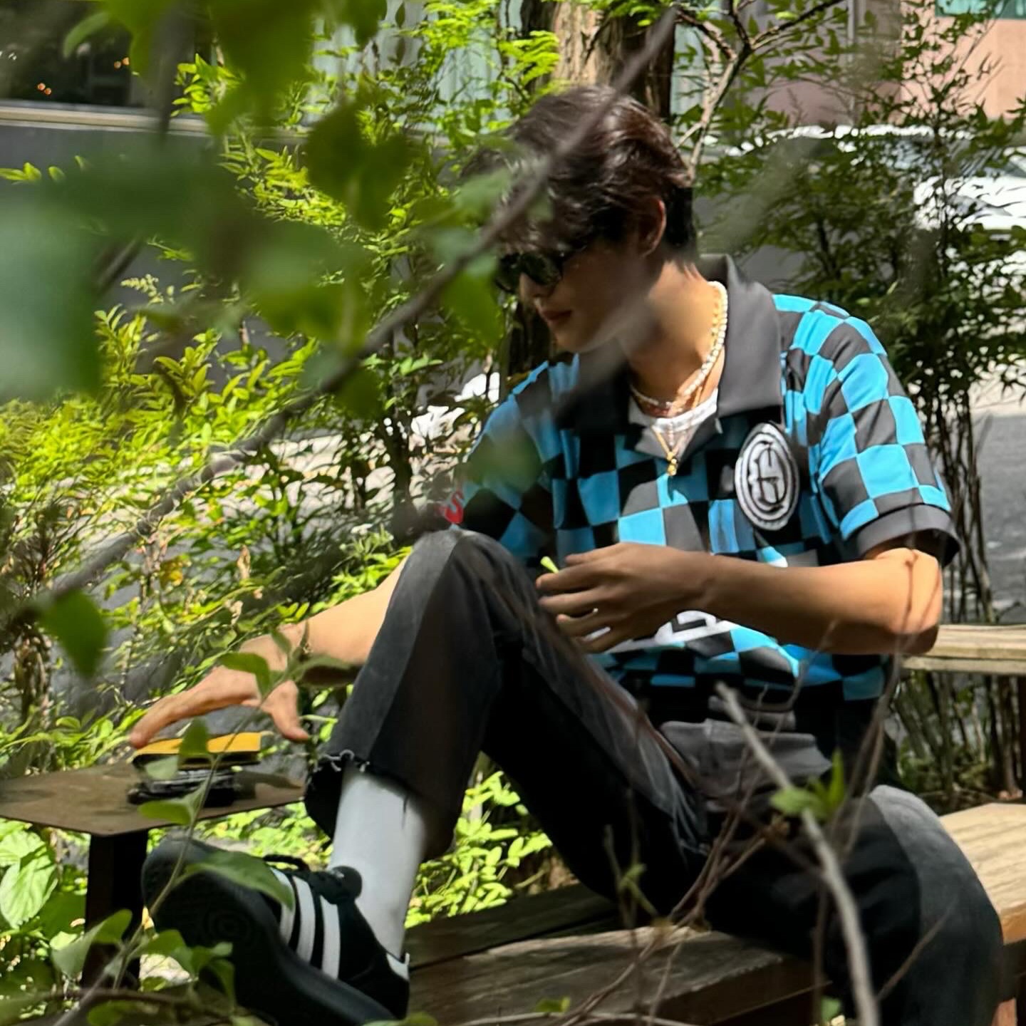 Adidas x Fucking Awesome Samba Core Black 착용 스타일 - 4