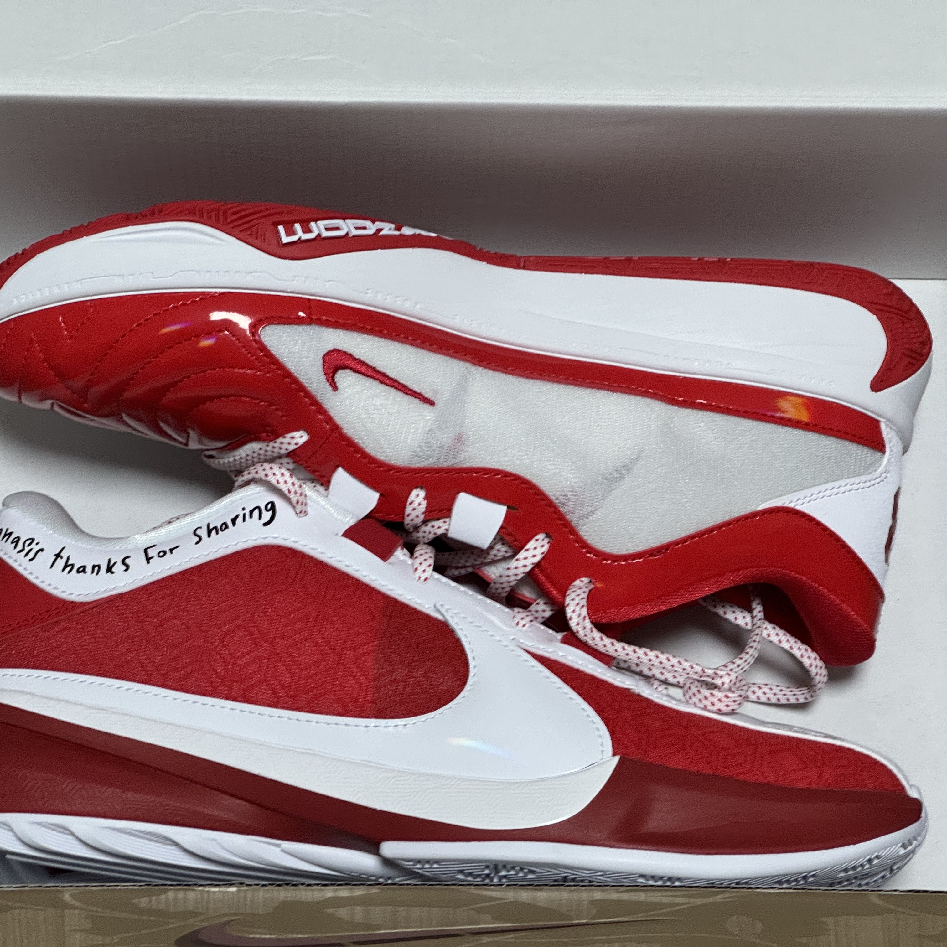Nike Giannis Freak 5 ASW EP University Red White 착용 스타일 - 2