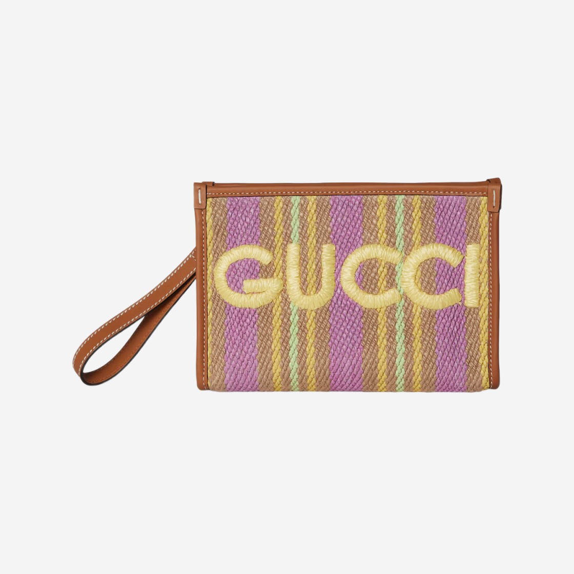 Gucci Pouch with Logo Multicolor Jute 상세 이미지 1