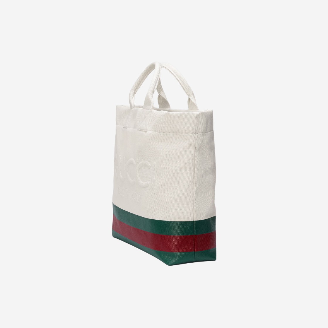 Gucci Canvas Tote Bag with Embossed Detail Natural 상세 이미지 2