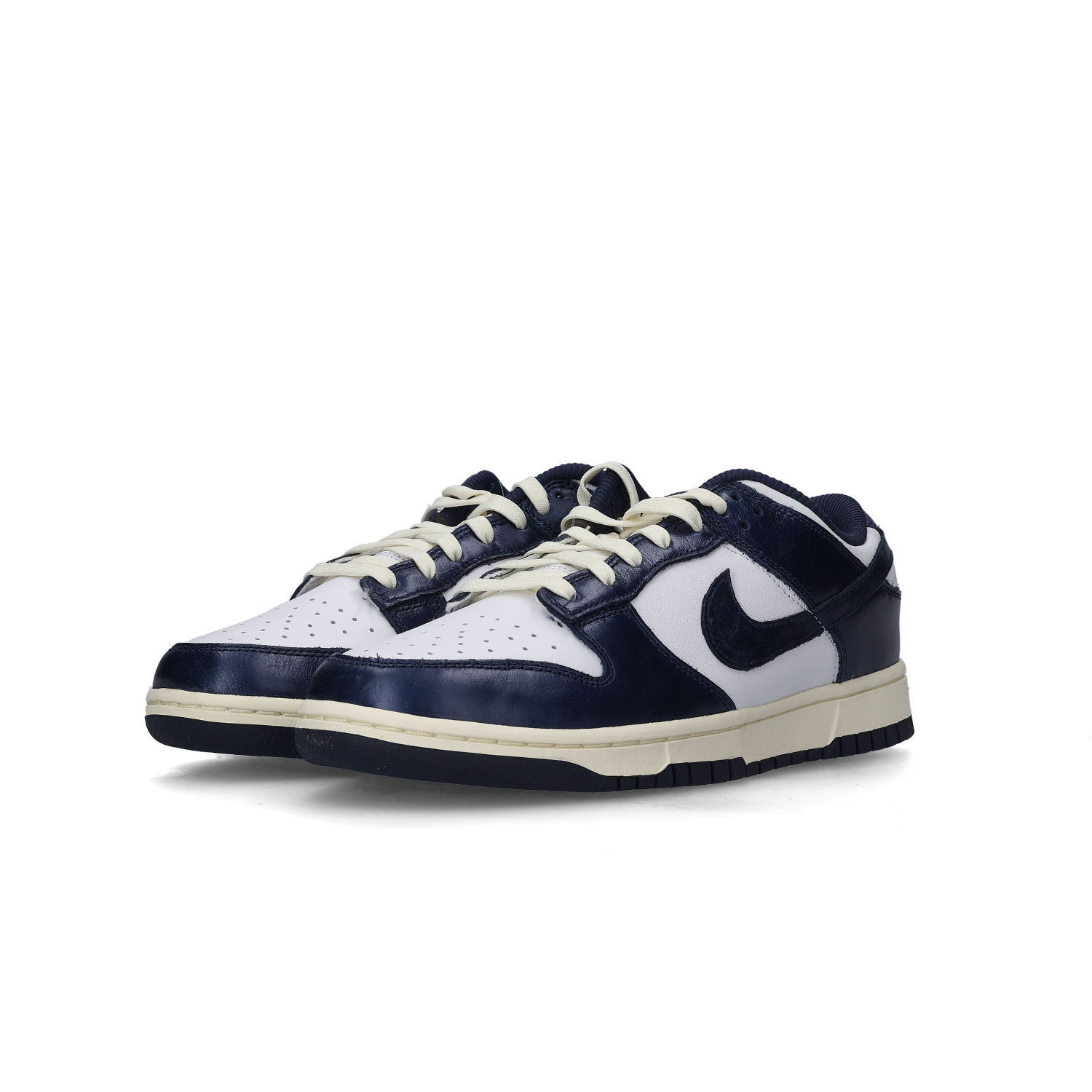 (W) Nike Dunk Low PRM Midnight Navy and White