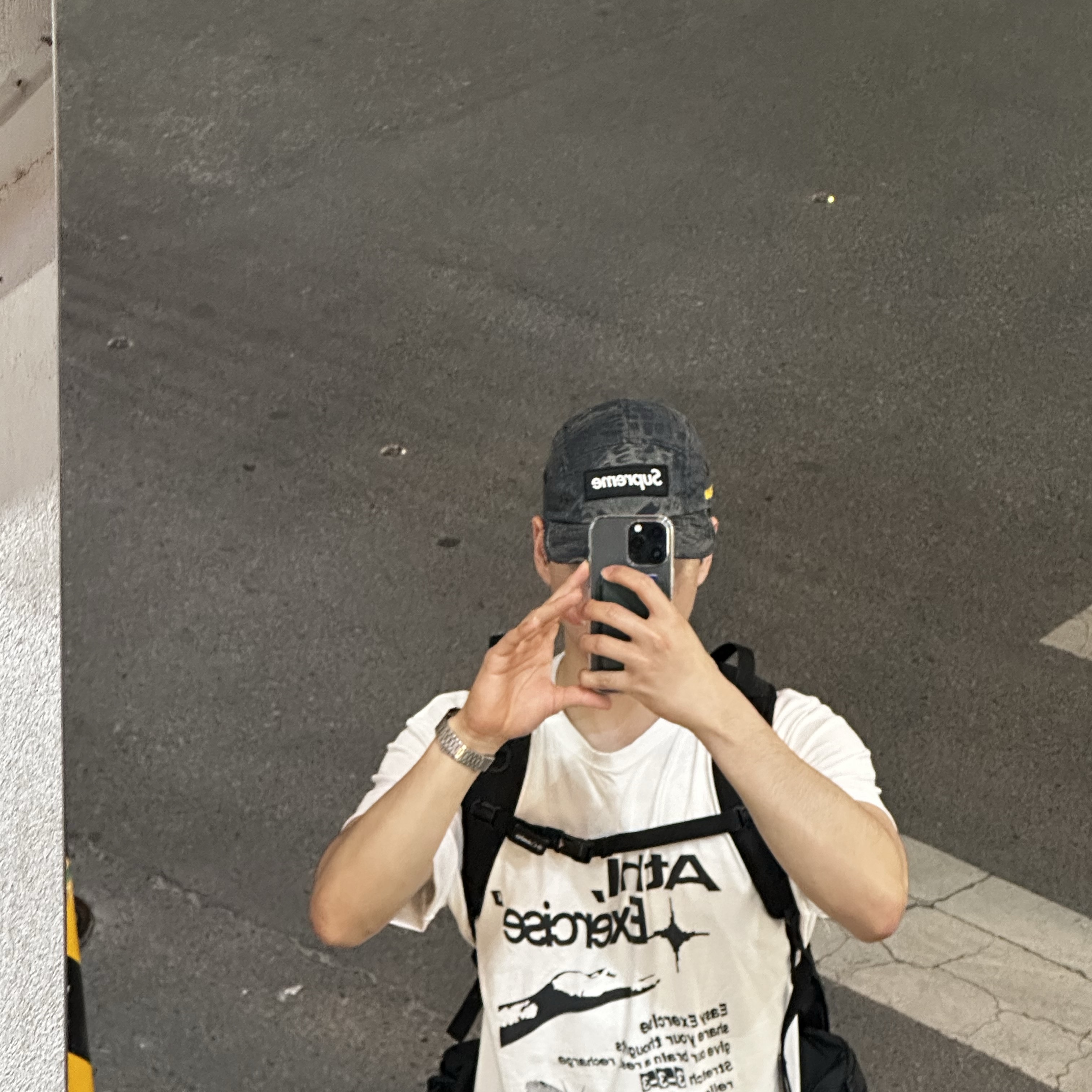 Supreme Military Camp Cap Black Prym1 Camo - 22SS 착용 스타일