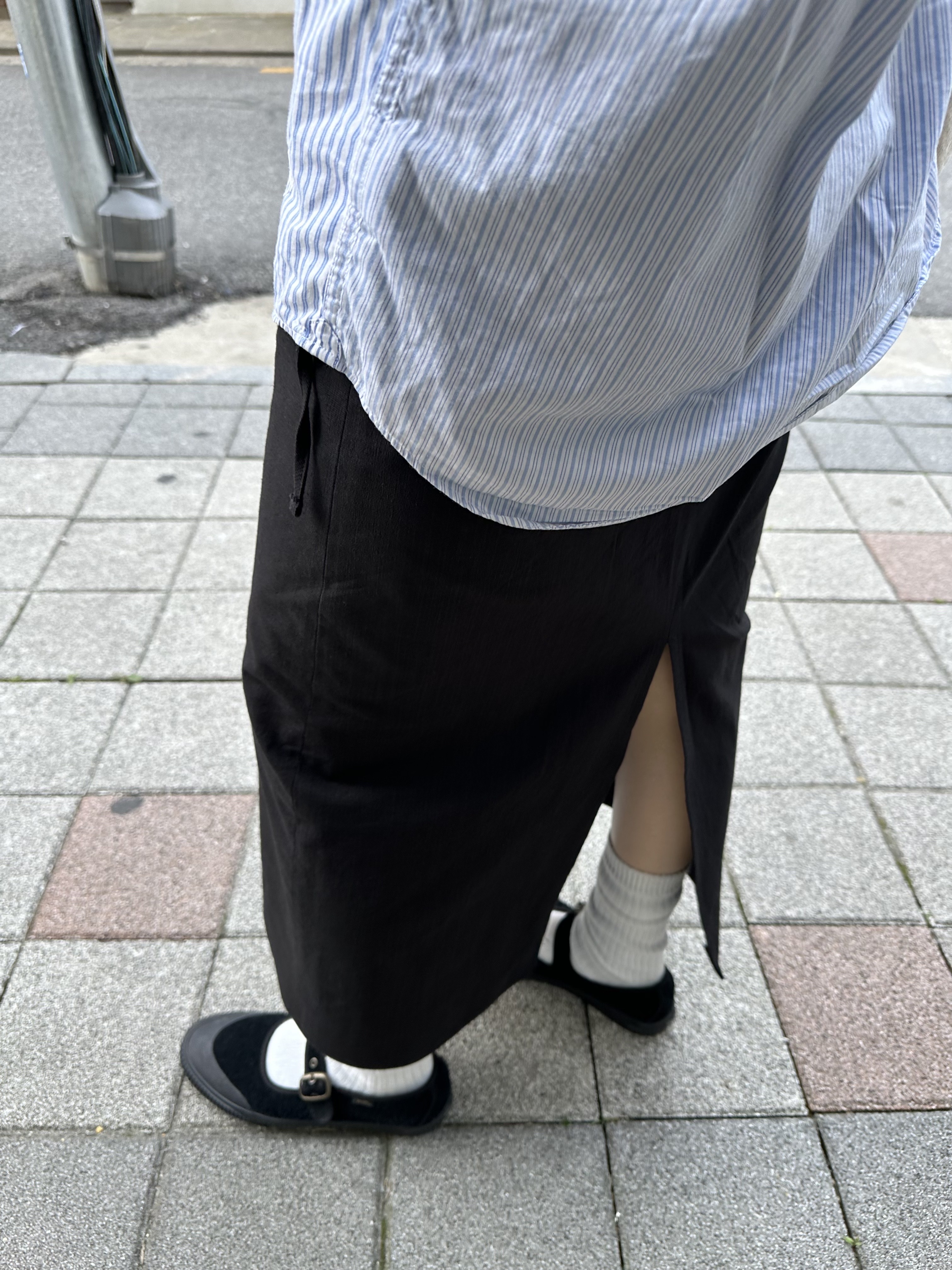 Vans Mary Jane Black LX Creep Black 착용 스타일 - 4