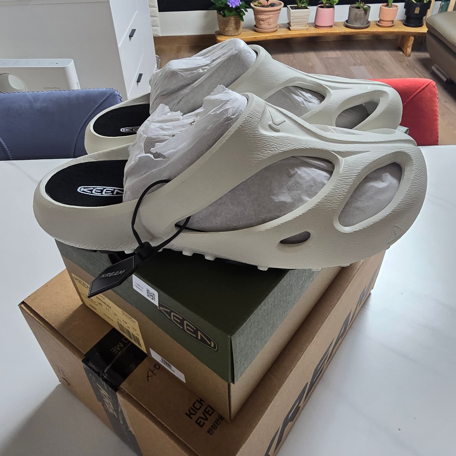 (W) Keen Shanti White Black 착용 스타일 - 6