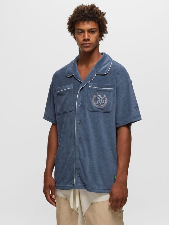 Puma x Rhuigi Shirt Inky Blue 착용 스타일