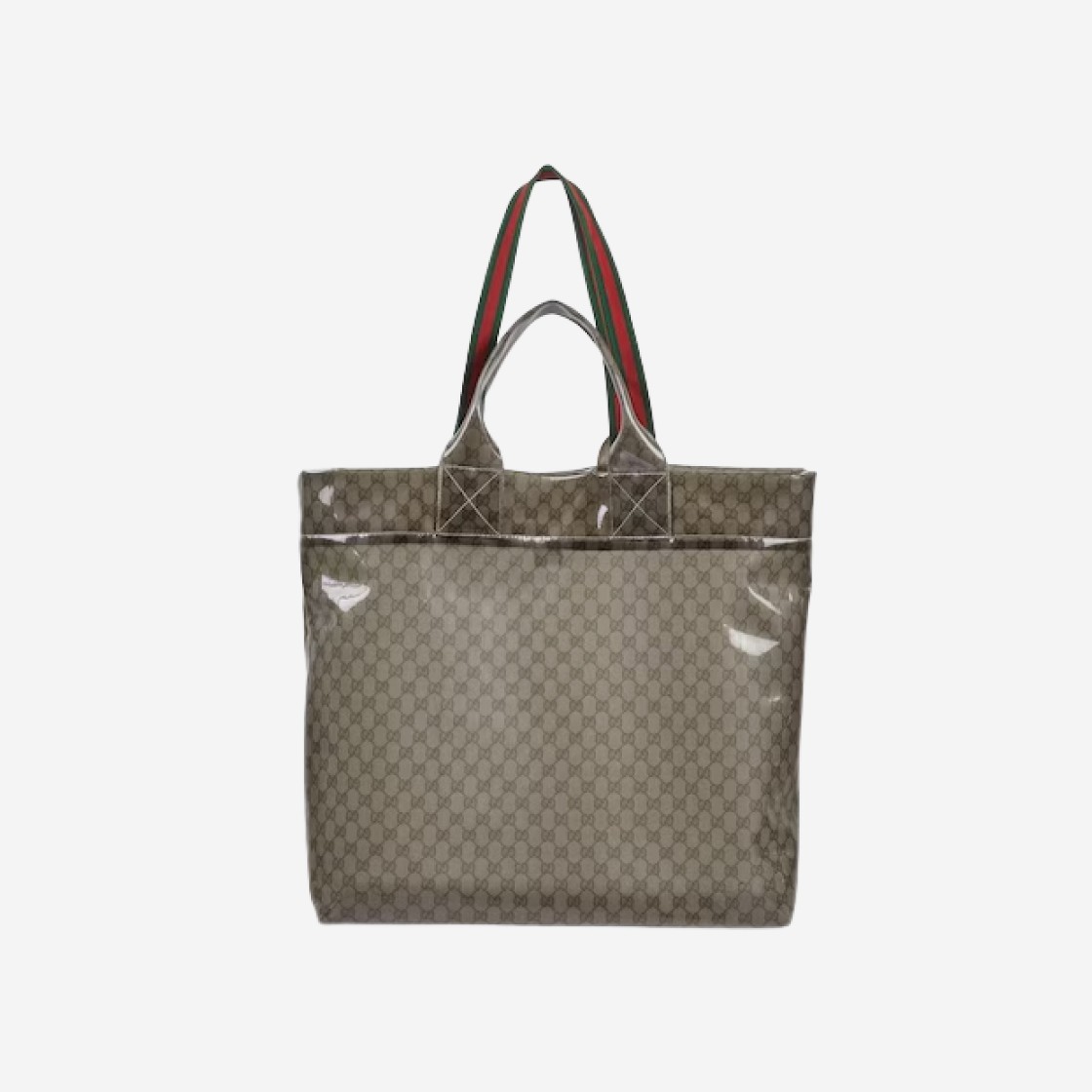 Gucci GG See-Through Tote Bag Beige Ebony 상세 이미지 1