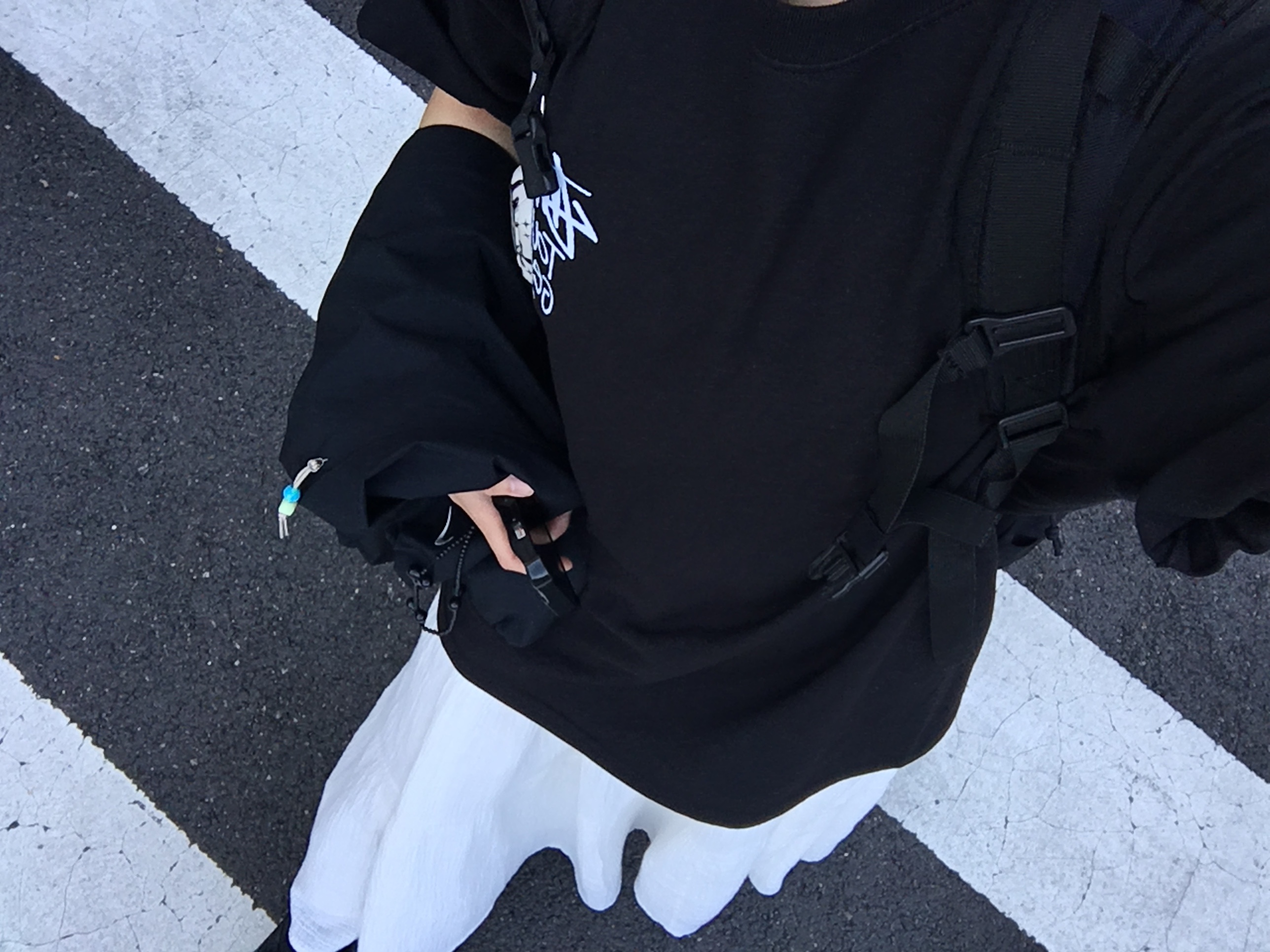 Stussy Tough Gear T-Shirt Black, Nike ACG Storm-Fit ADV Cascade Rains Full Zip Jacket Black - Asia 착용 스타일 - 2