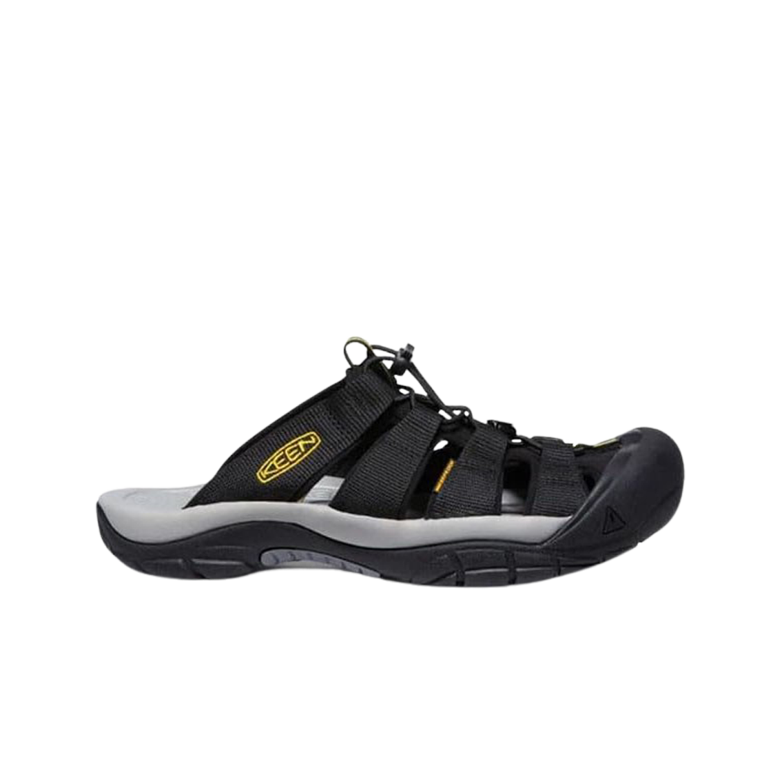 1027302 Keen Newport Slide Black Keen Yellow