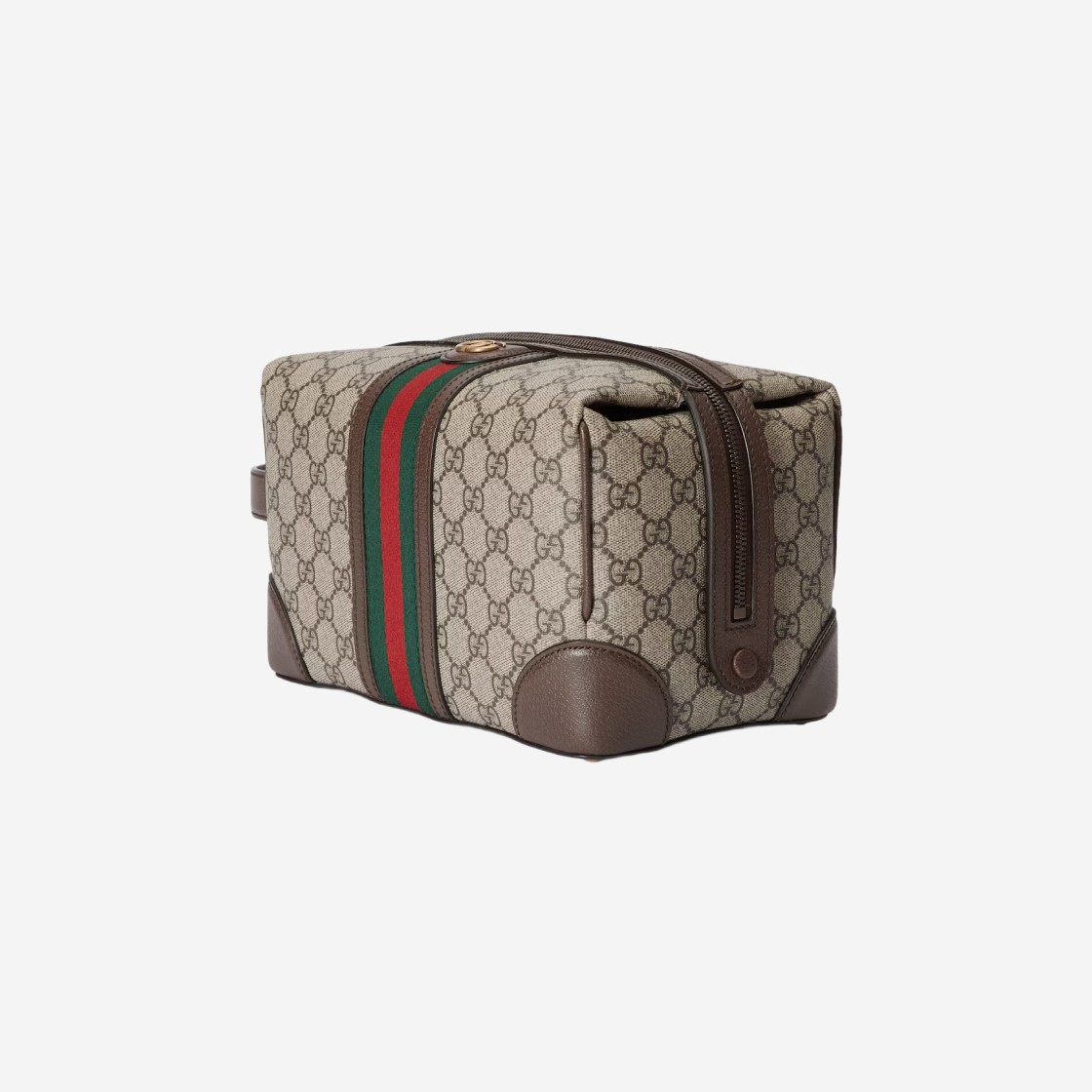 Gucci Savoy Toiletry Case GG Supreme Canvas Beige Ebony Brown 상세 이미지 2