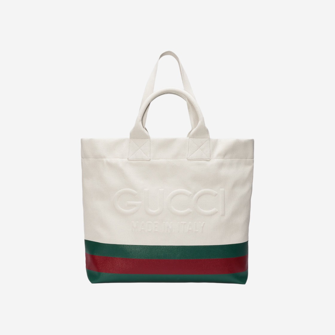 Gucci Canvas Tote Bag with Embossed Detail Natural 상세 이미지 1