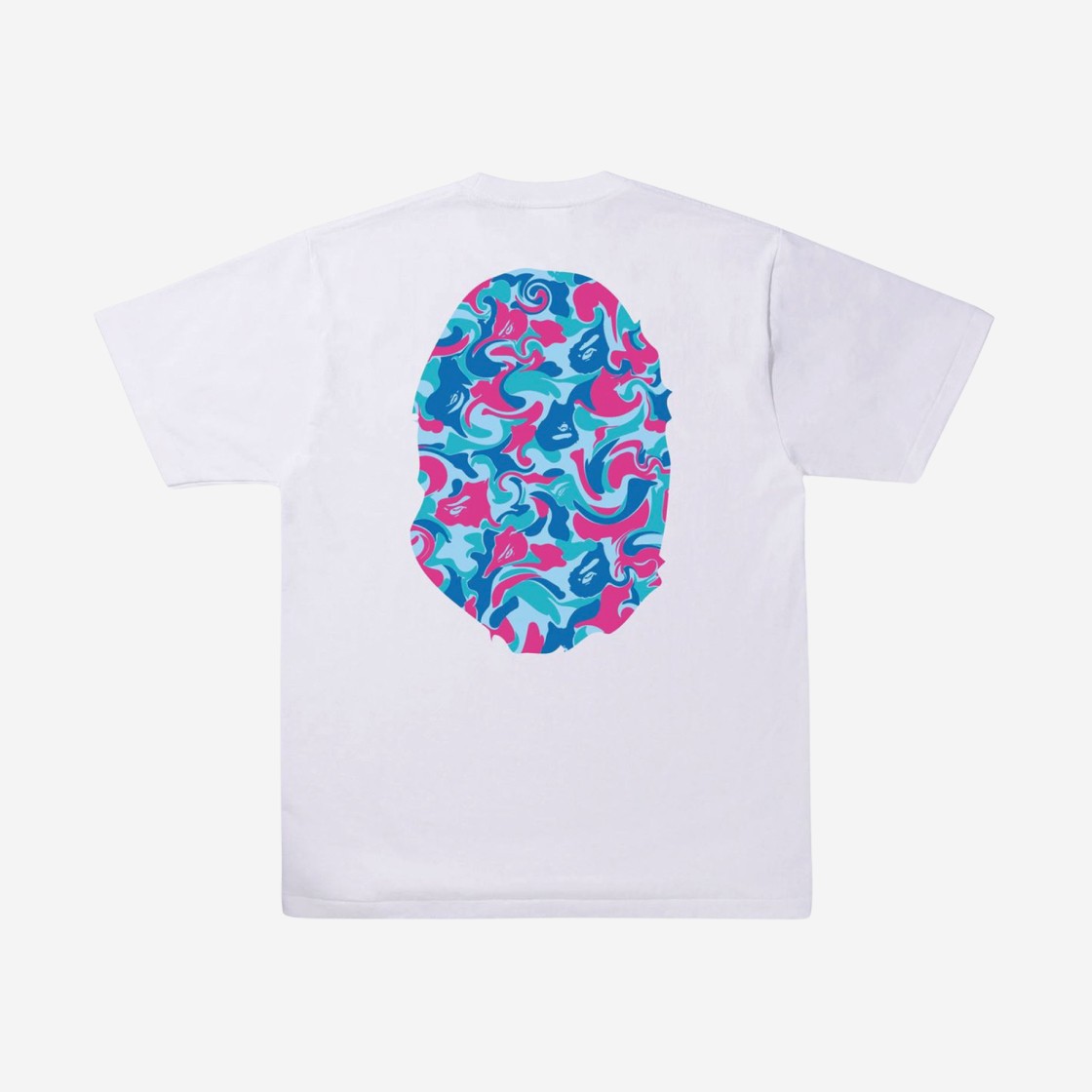 BAPE Marble Camo Big Ape Head T-Shirt White 상세 이미지 2