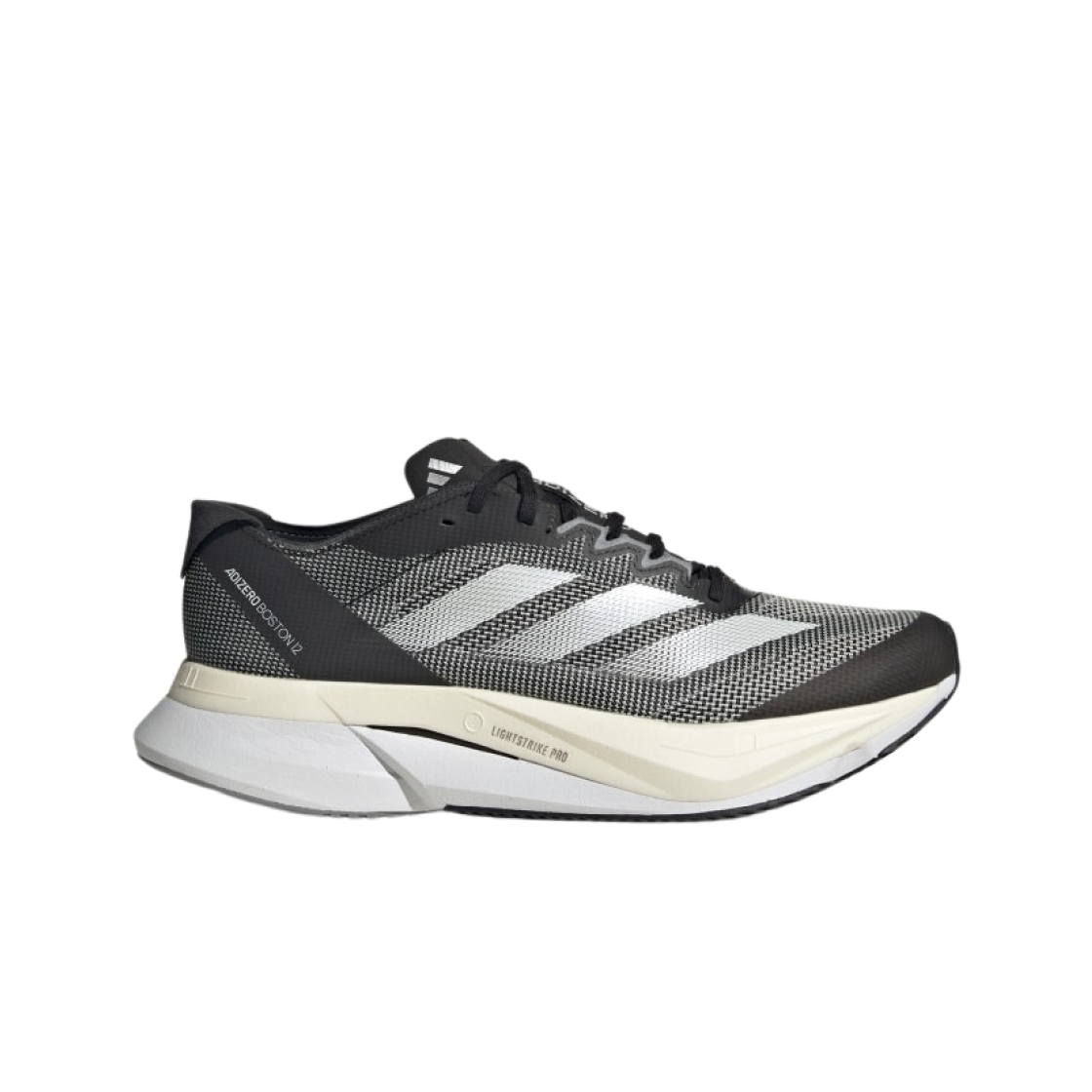 (W) 아디다스 아디제로 보스턴 12 코어 블랙 클라우드 화이트((W) Adidas Adizero Boston 12 Core Black Cloud White)