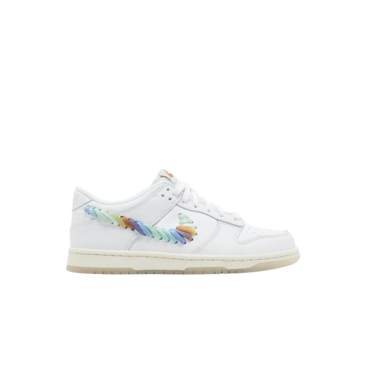 (GS) Nike Dunk Low Rainbow Swoosh White Multi