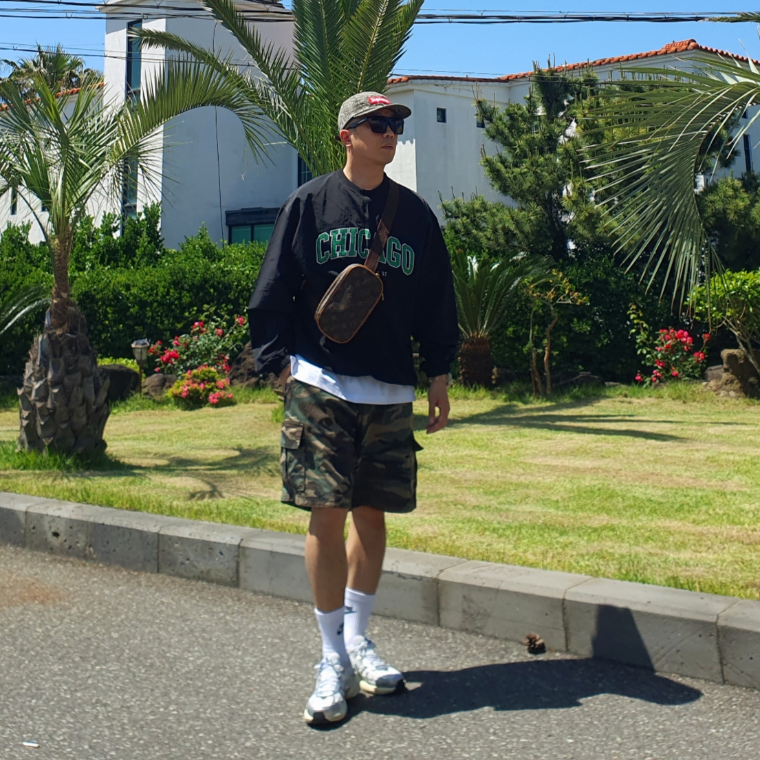 Supreme Washed Chino Twill Camp Cap Snake - 24SS, Nike V2K Run Summit White Metallic Silver 착용 스타일 - 1